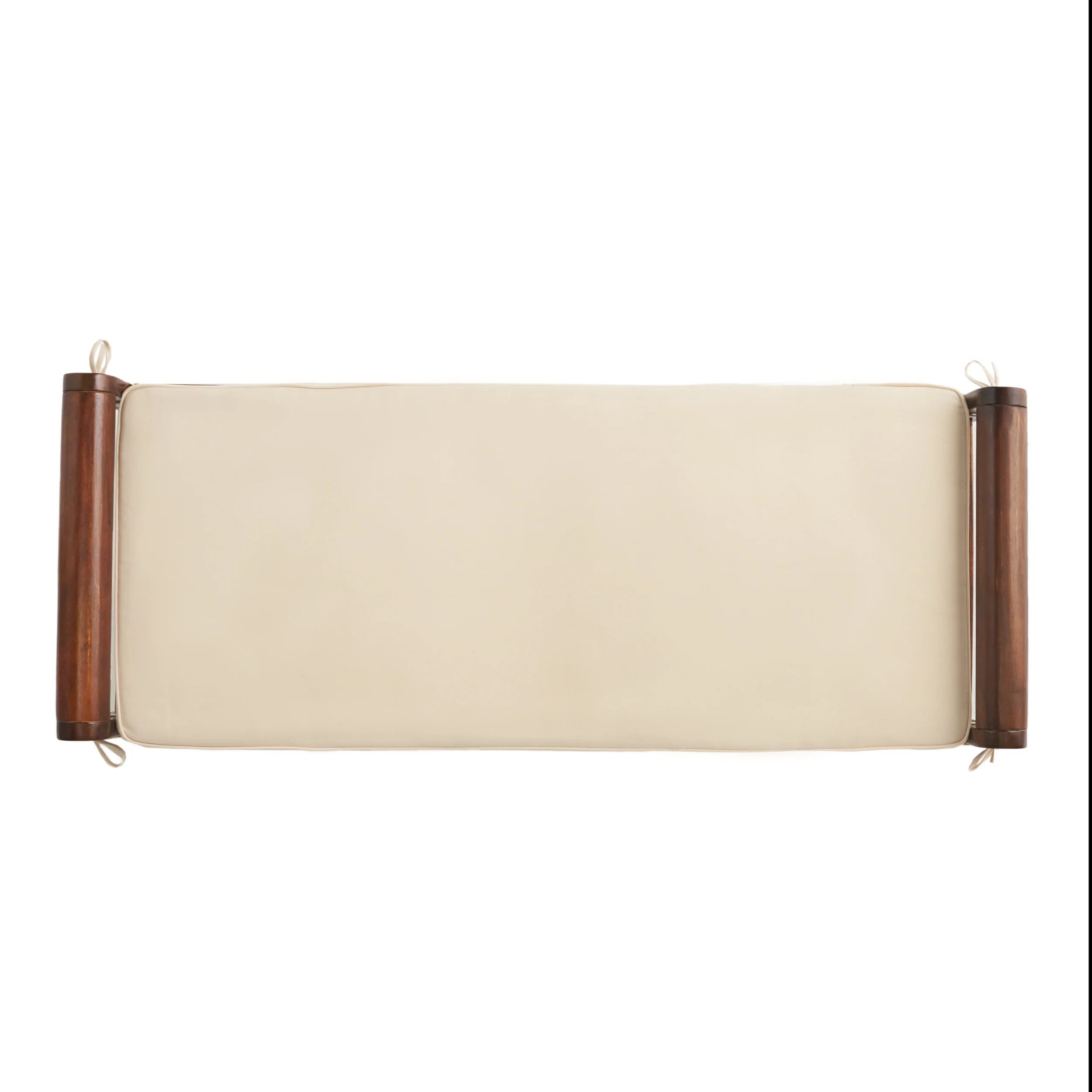Dixon Rustic Acacia Wood Bench with Cushion - furnishings