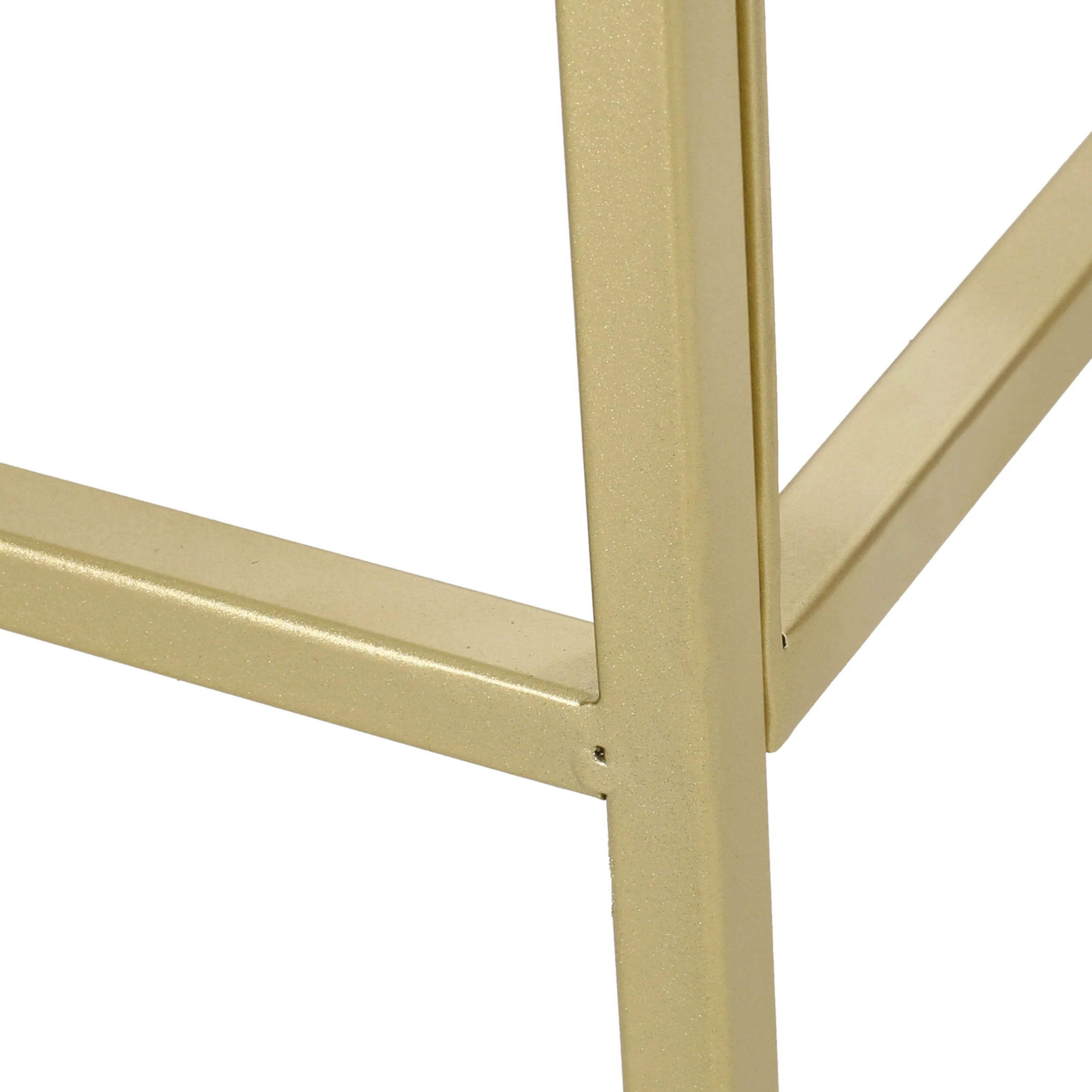 Cavanaugh Modern Glam Console Table with Petal Accents, Gold and White - furnishings