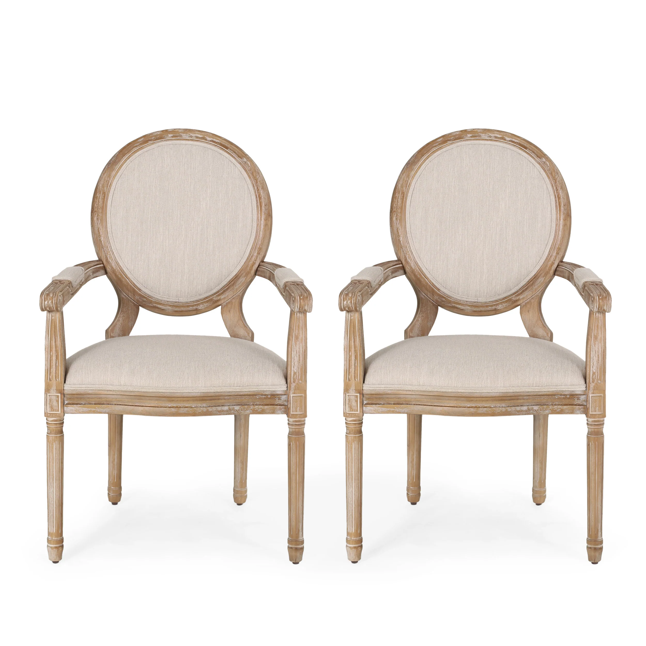 Aisenbrey French Country Wood Upholstered Dining Chair - furnishings