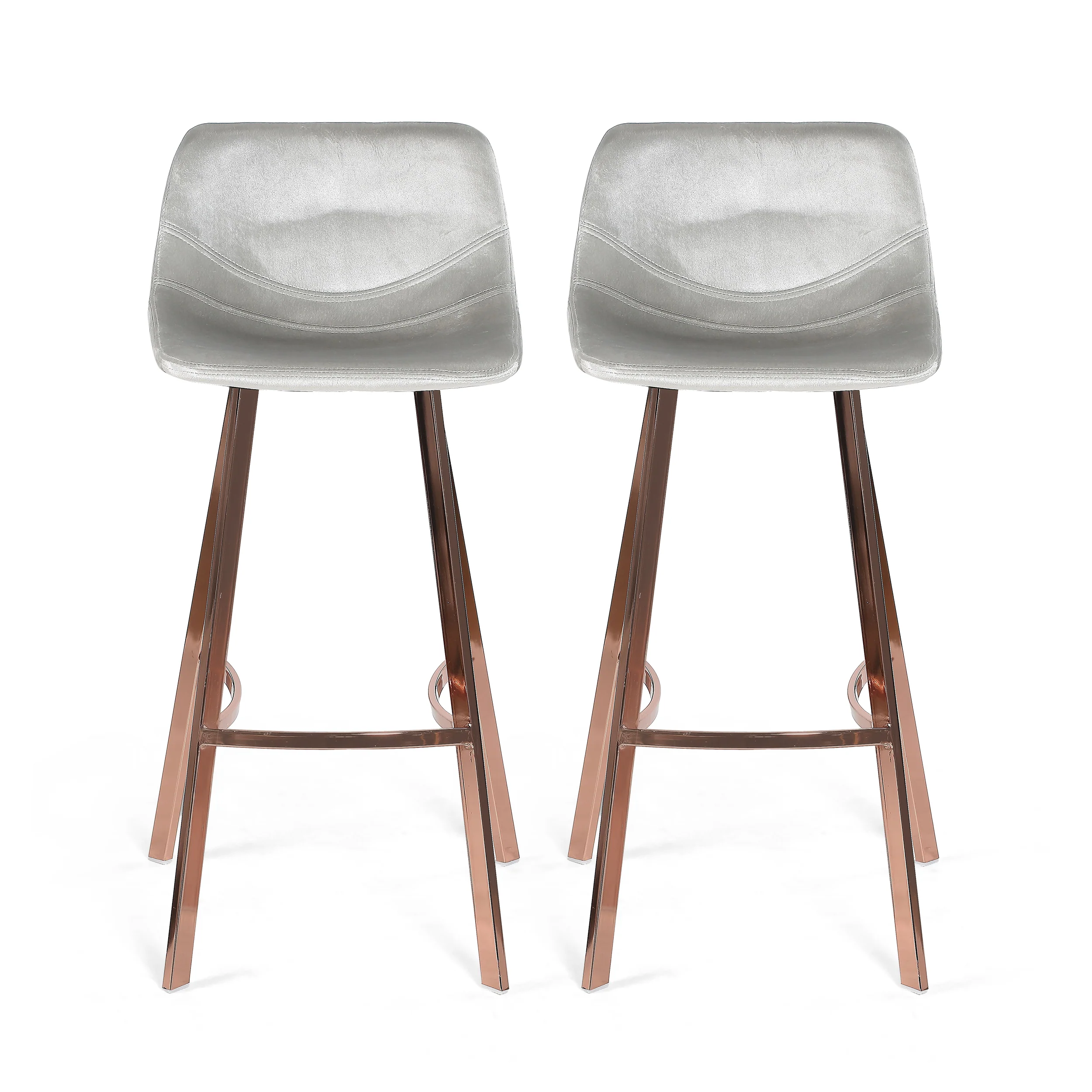 Rubani Modern Glam Velvet Bar Stool (Set of 2) - furnishings