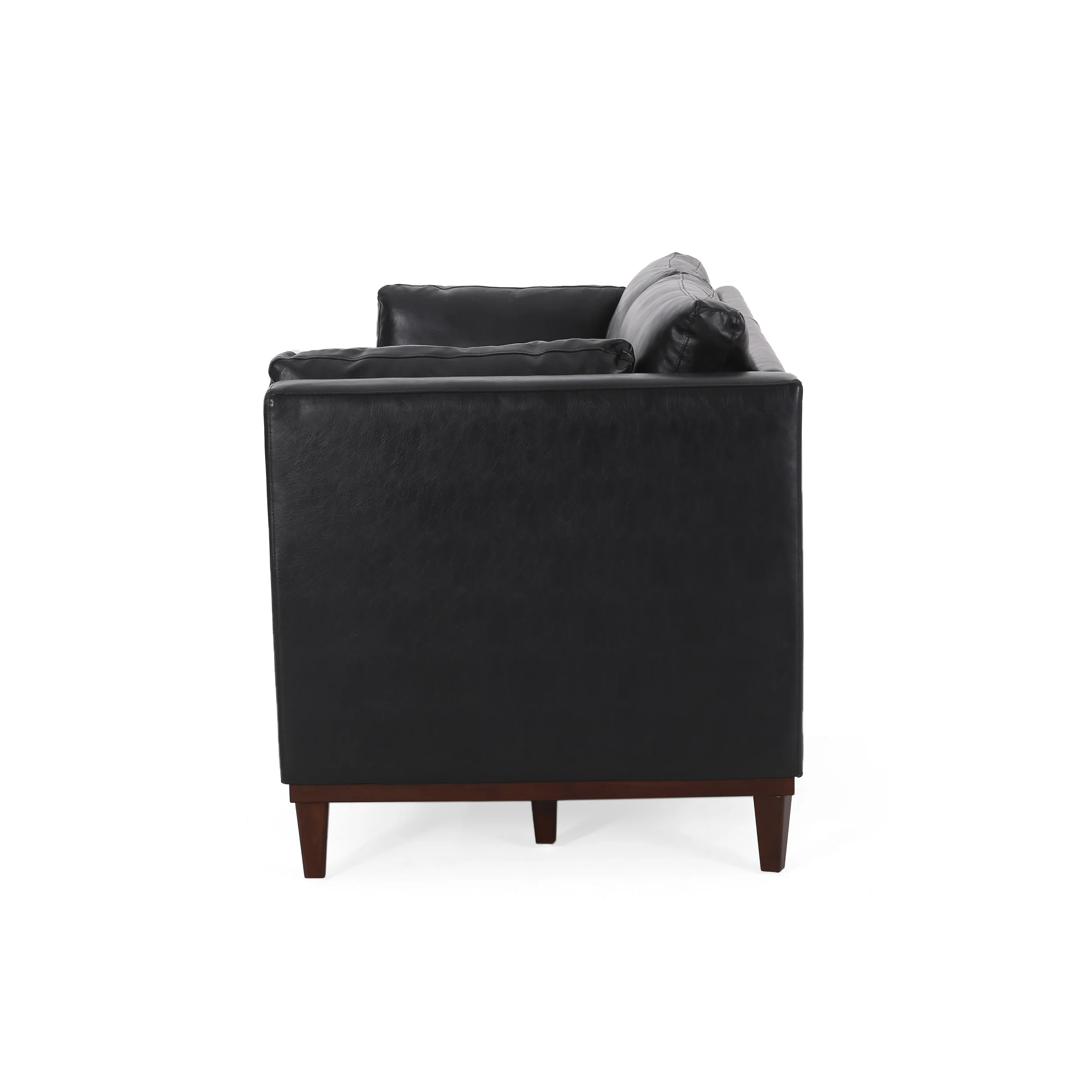 Ayers Contemporary Faux Leather Upholstered 3 Seater Sofa - furnishings