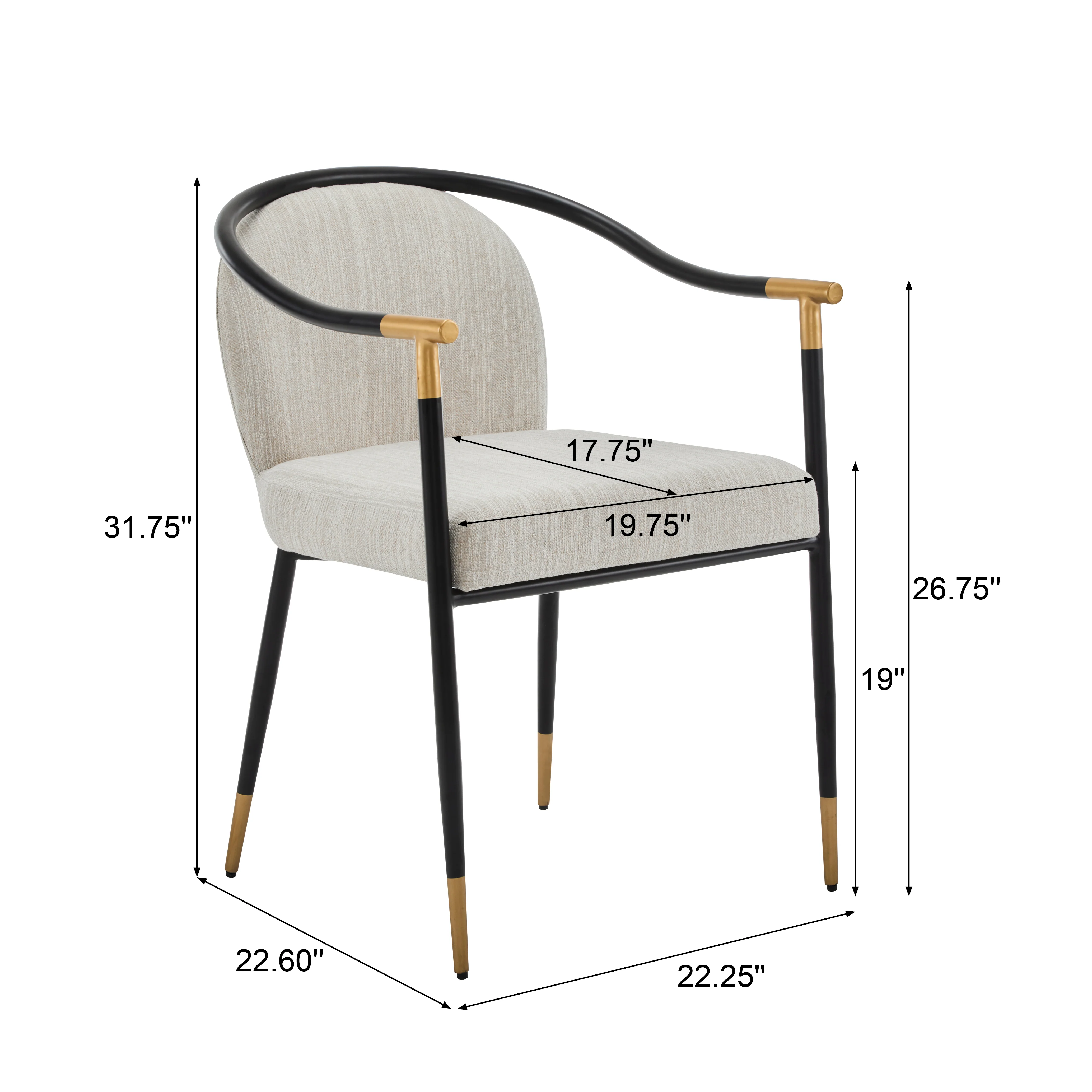 Auvia Modern Upholstered Cushioned Dining Chair - furnishings