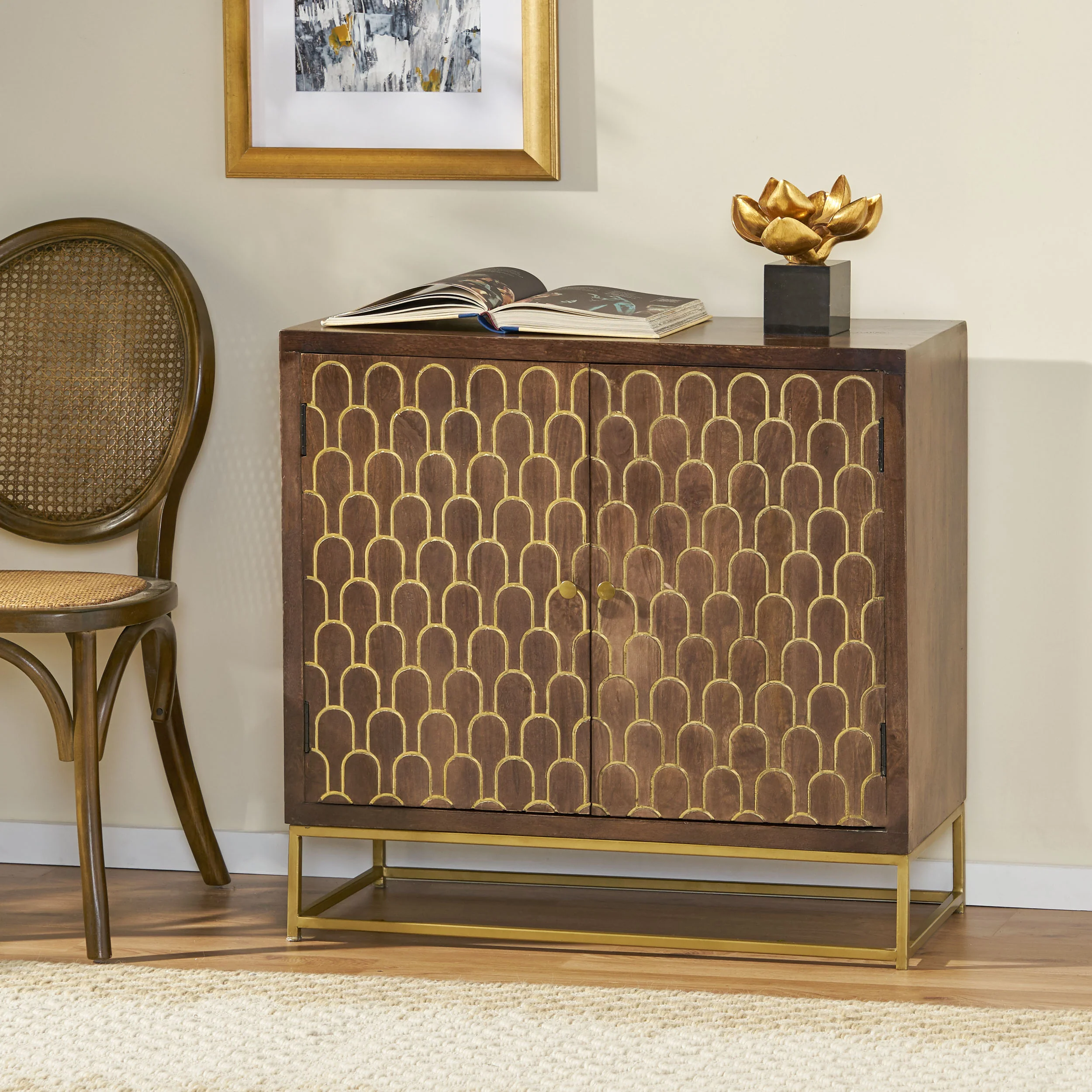 Javayah Contemporary Wooden 2 Door Cabinet - furnishings