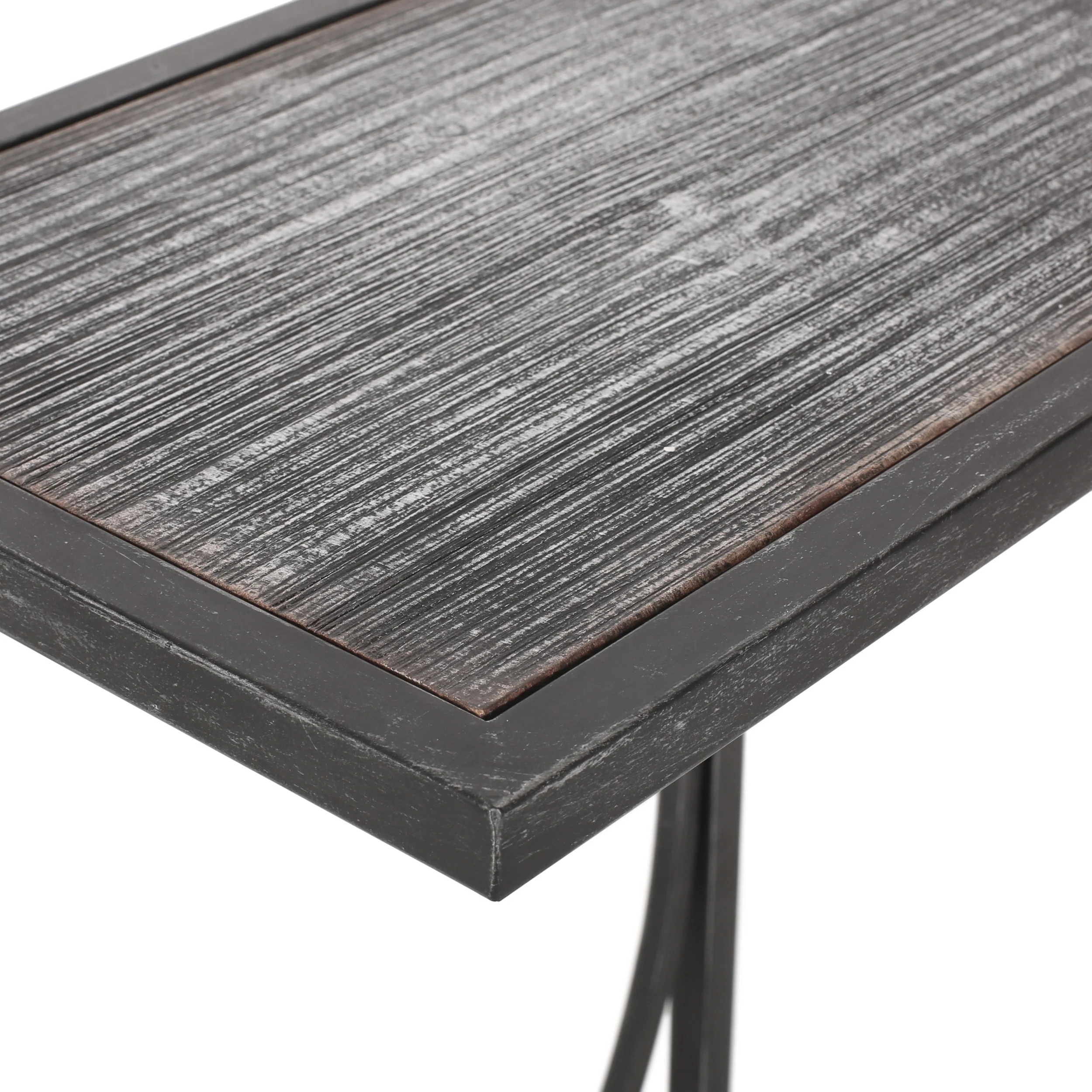 Catileya Modern Industrial C-Shaped End Table - furnishings