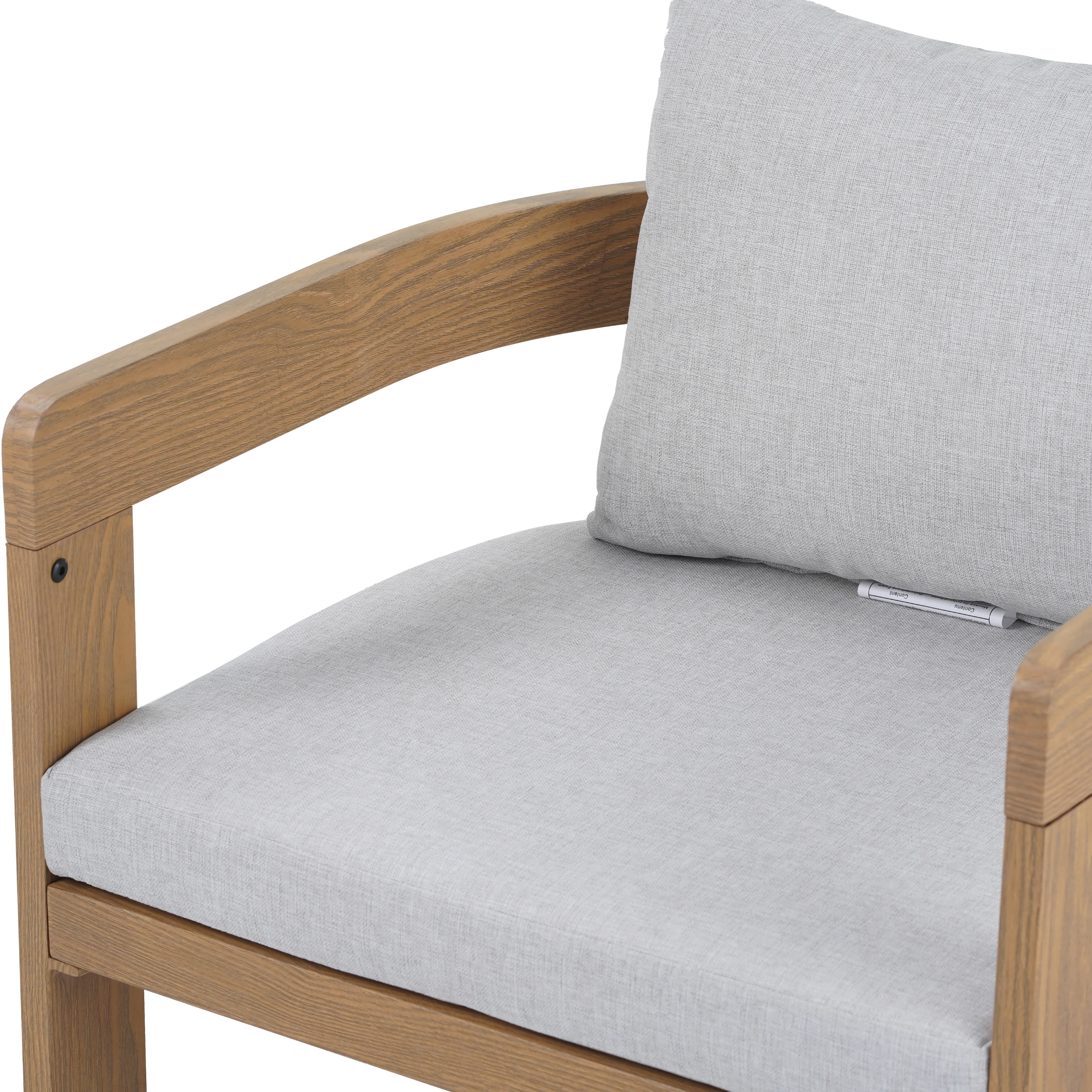 Olaly Modern Boucle Dining Chairs with Arms & Aluminum Frame - furnishings