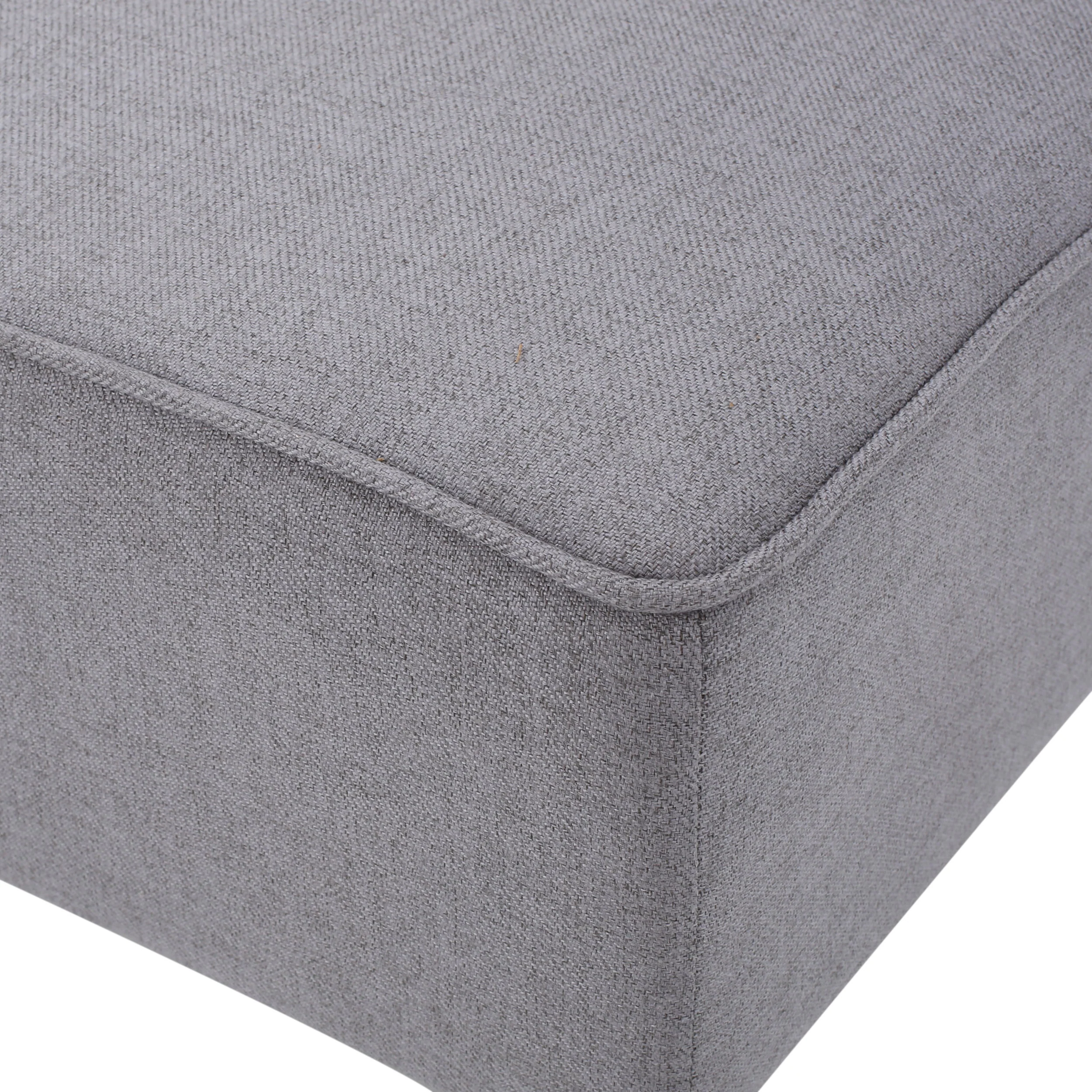 Charlotte Light Grey Fabric Settee - furnishings
