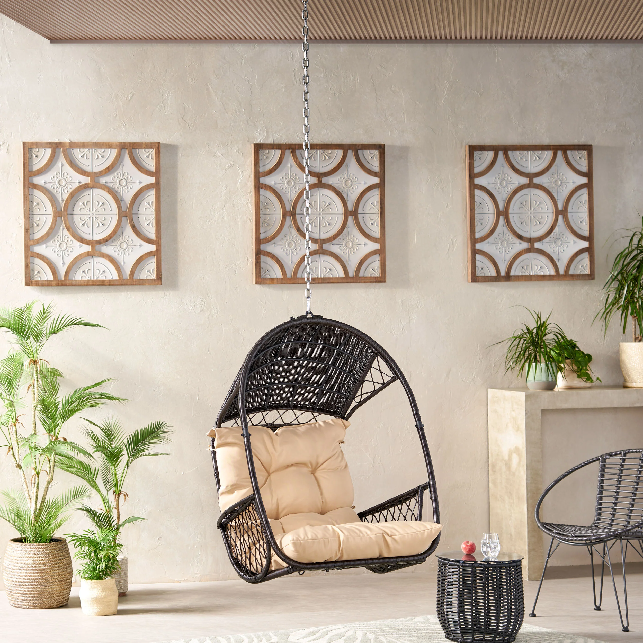 Aydan Outdoor/Indoor Wicker Basket Hanging Chair (NO STAND) - furnishings