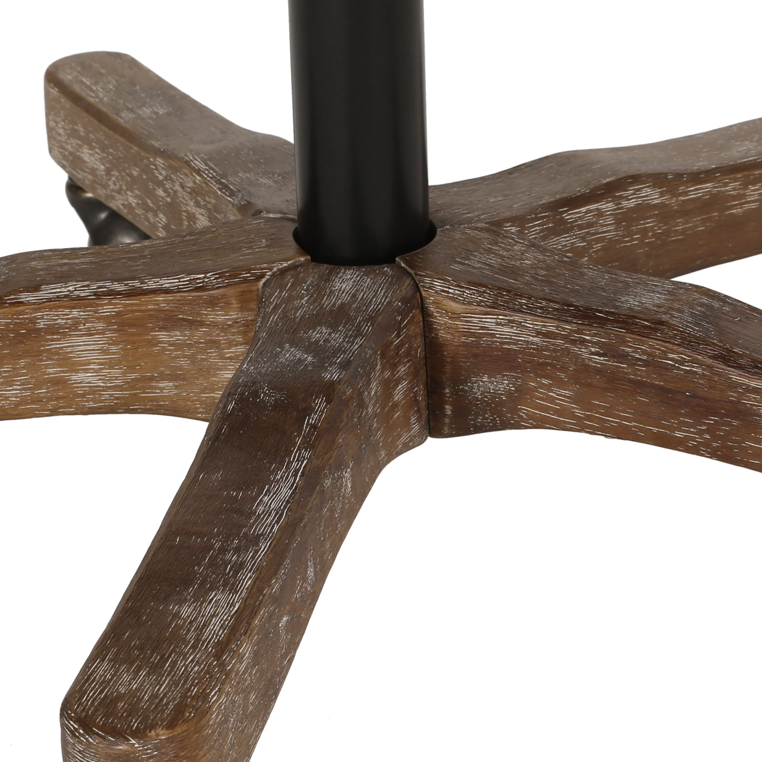 McGillen Rustic Upholstered Swivel Office Chair - furnishings