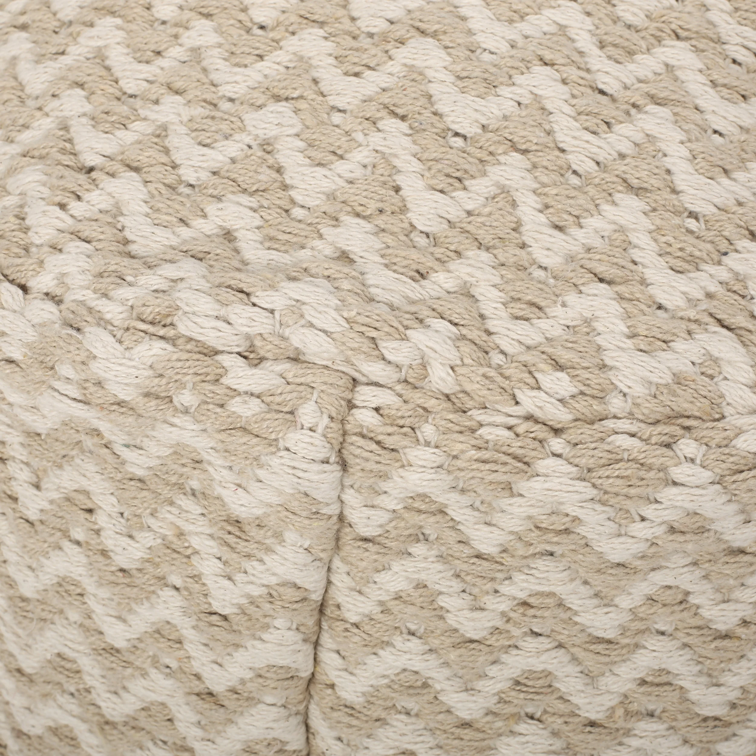 Quincee Boho Fabric Cylinder Pouf - furnishings