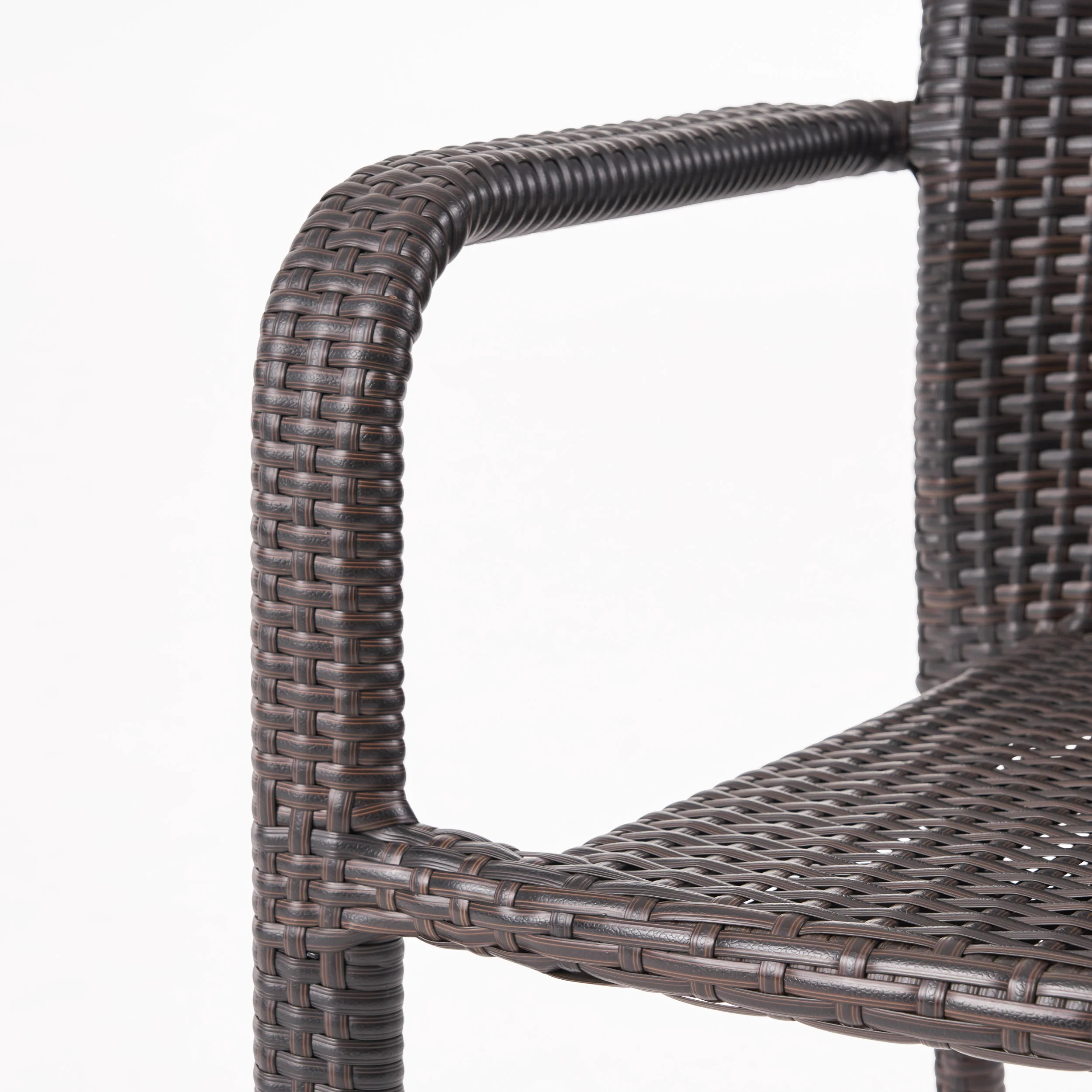 Deacon Outdoor Wood and Wicker 8 Seater Dining Set - furnishings