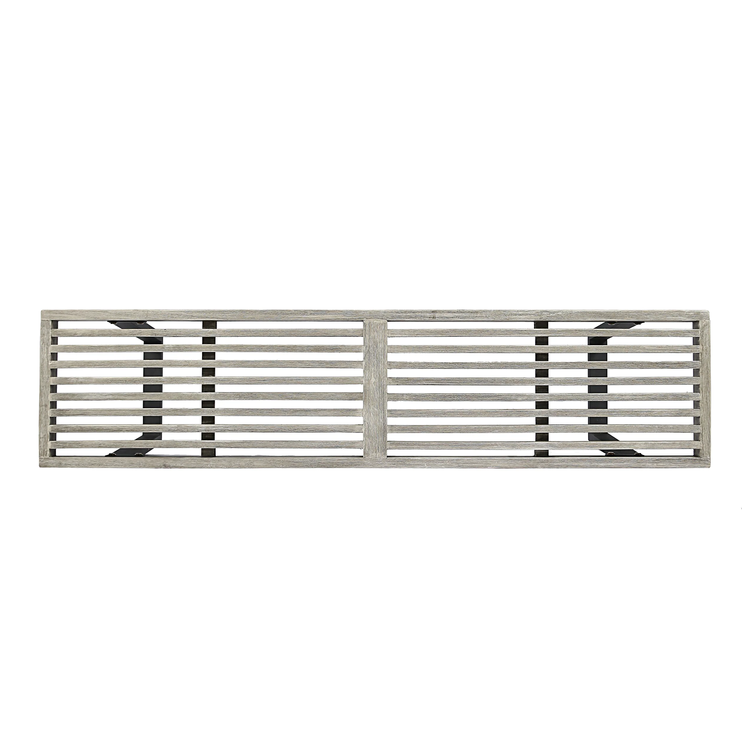 Joa Patio Dining Bench, Acacia Wood with Iron Legs, Modern, Contemporary - furnishings