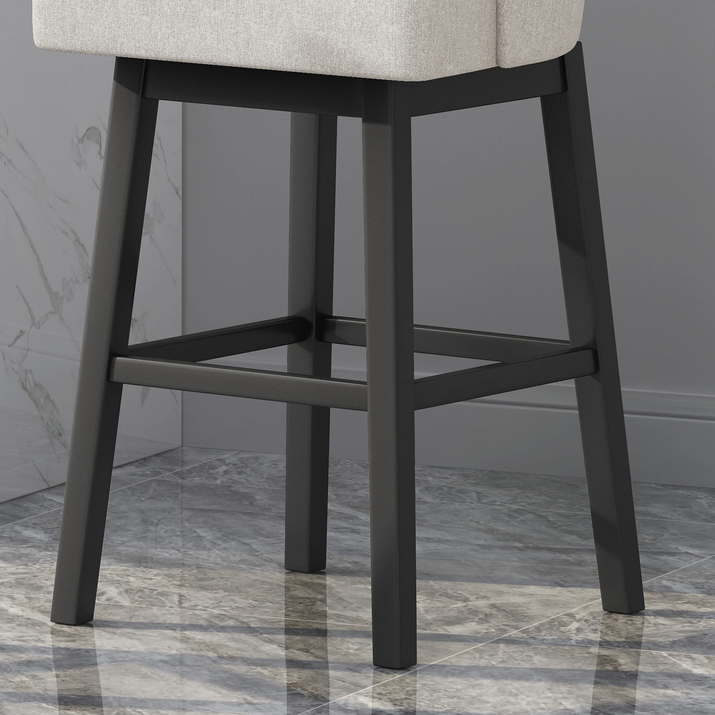 Andriel Modern Upholstered Swivel Bar Stool - furnishings