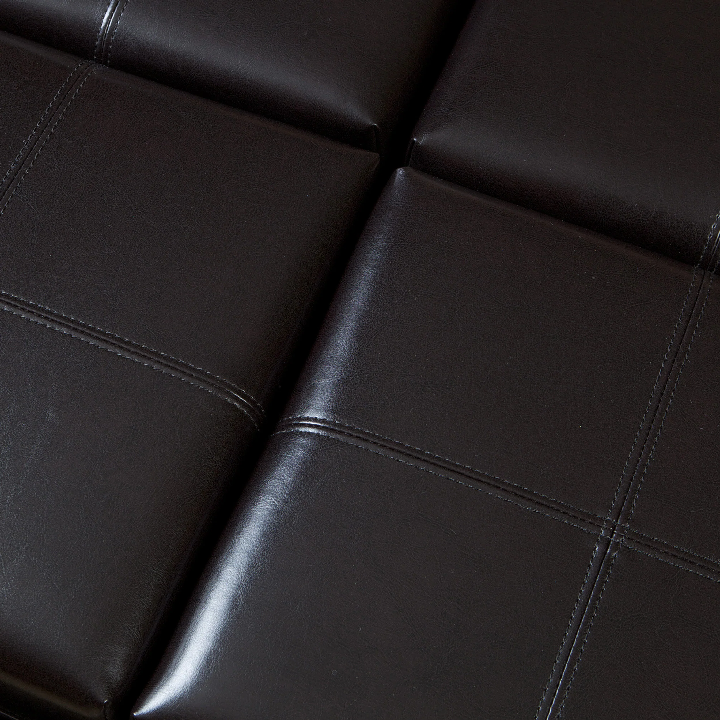 Harley Leather Espresso Tray Top Storage Ottoman - furnishings