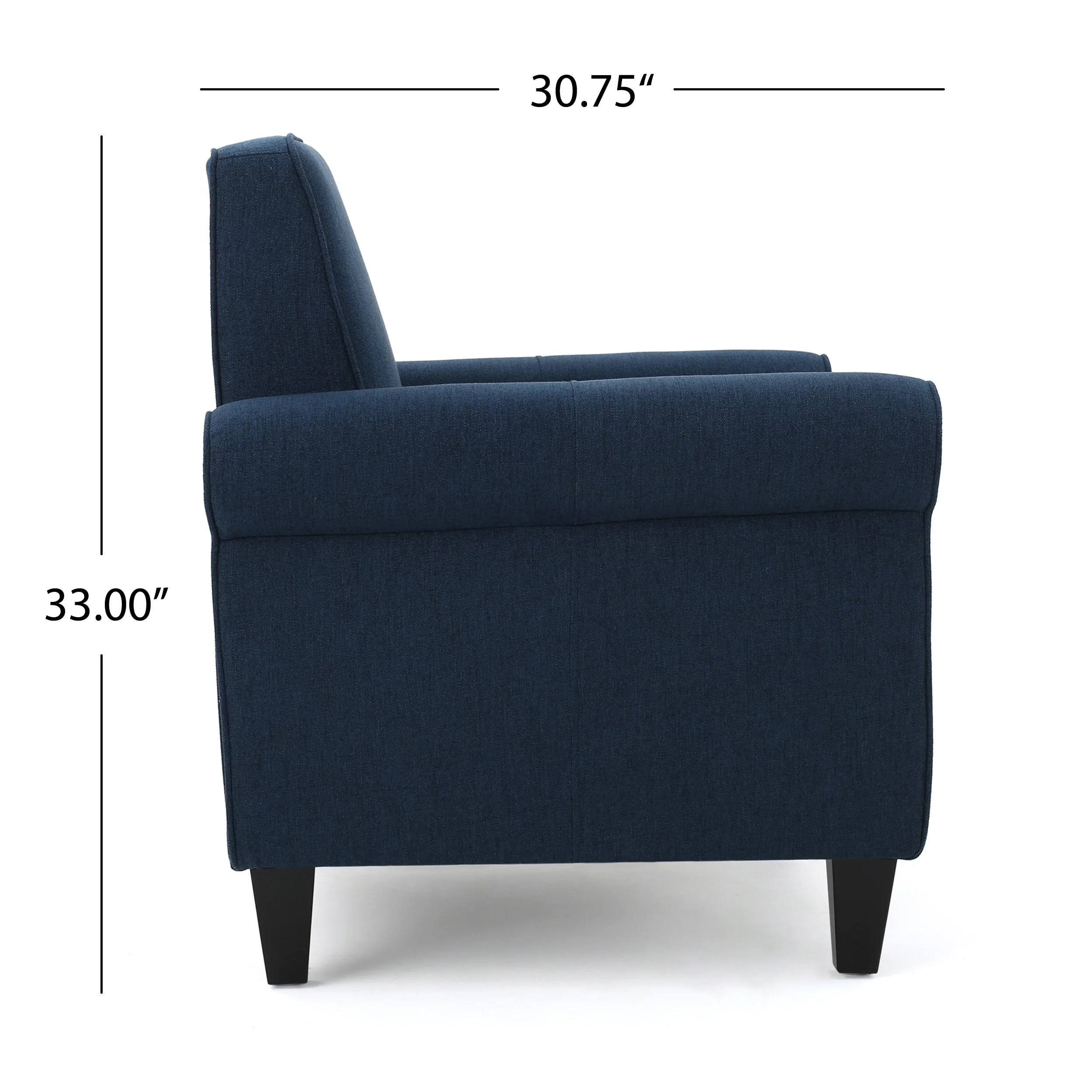 Declan Padded Fabric Club Chair - furnishings