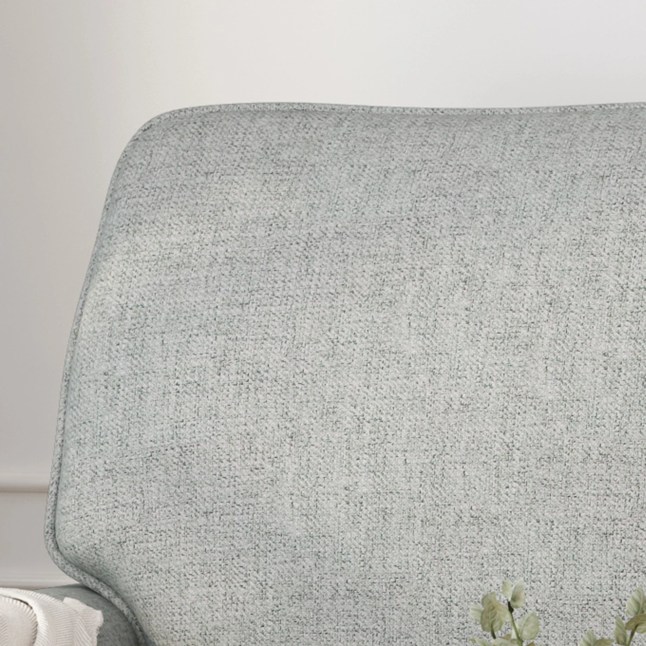 Bridget Contemporary Scrolled Arm Upholstered Fabric Sofa with Tonal Piping - furnishings