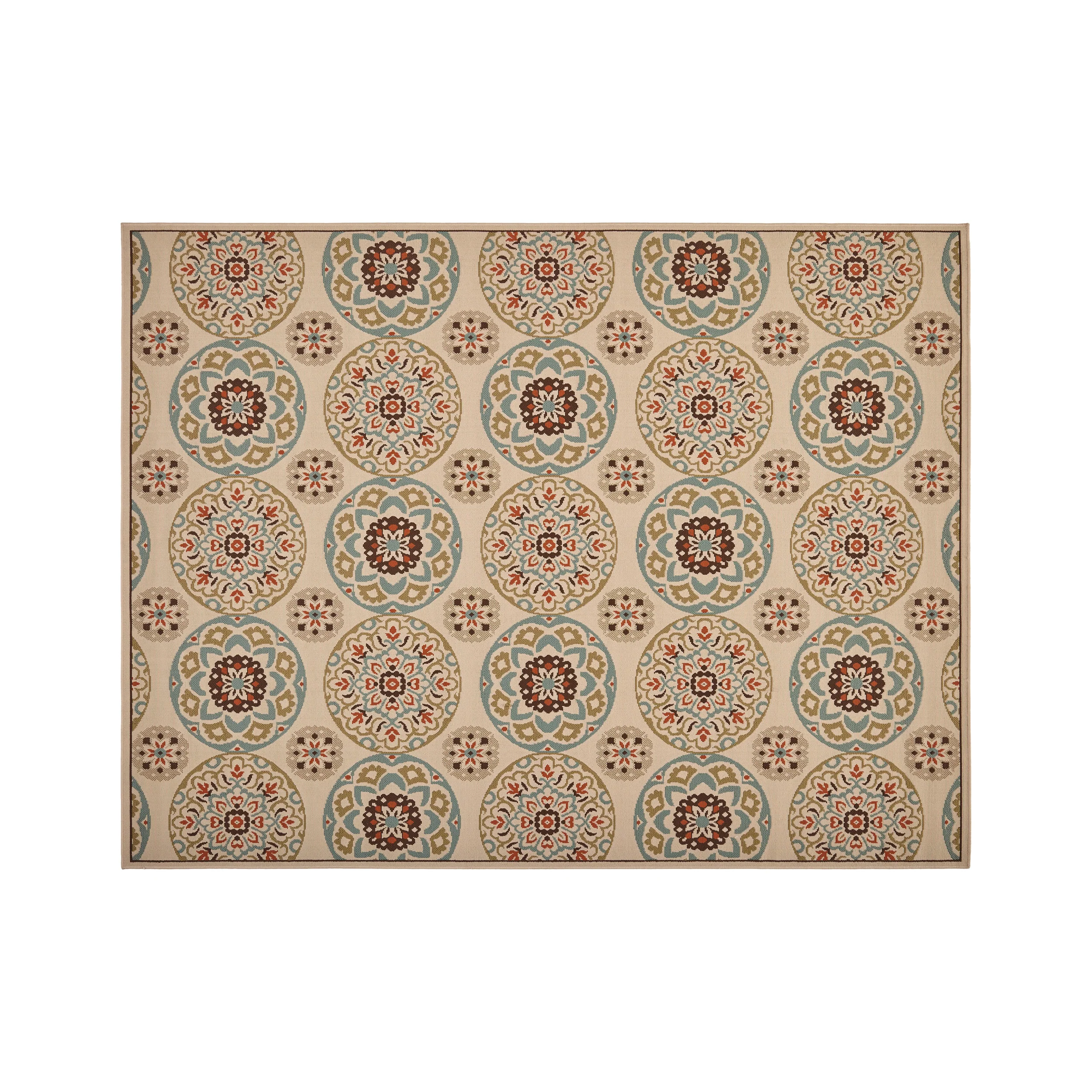 Harding Outdoor Medallion Area Rug - furnishings