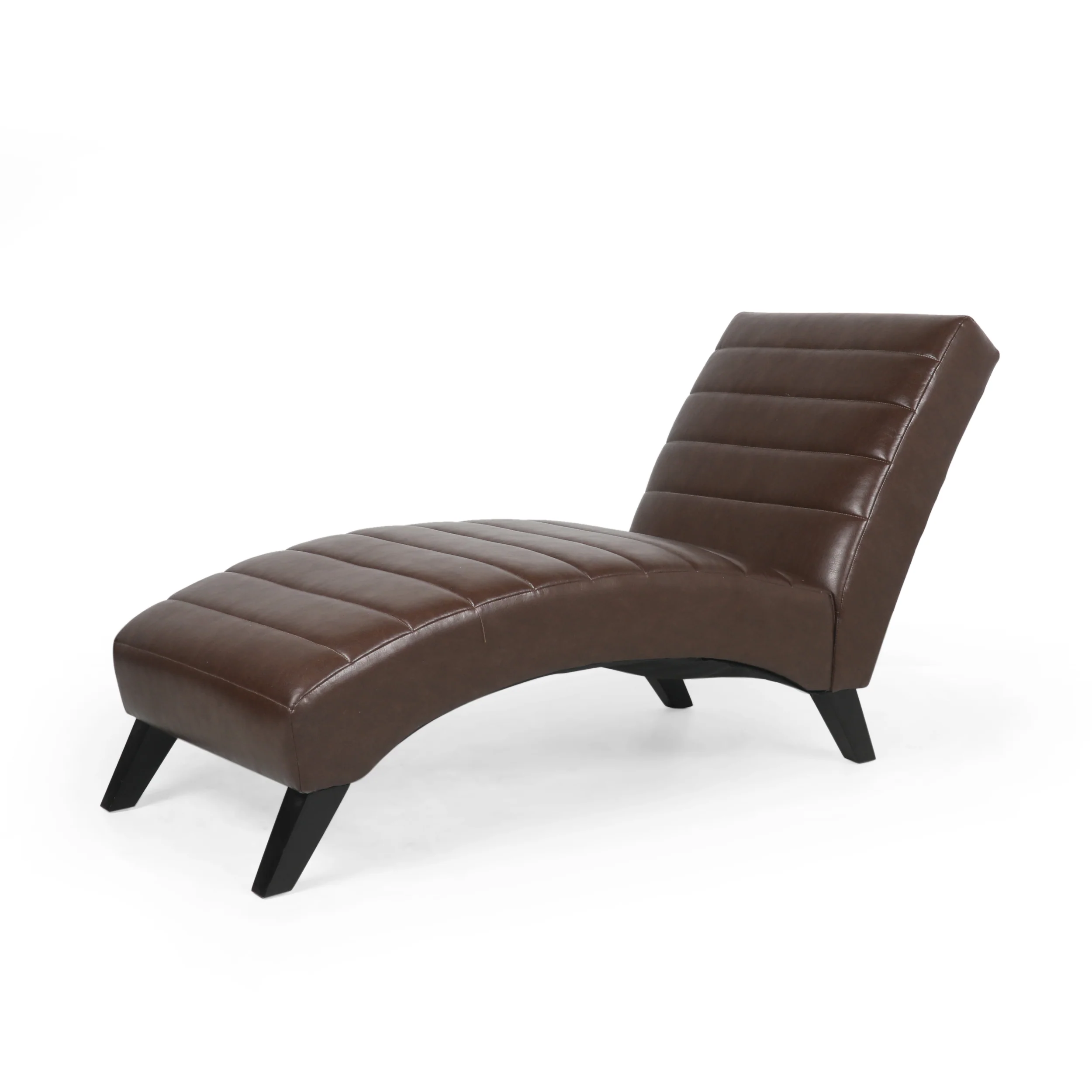 Metter Contemporary Channel Stitch Chaise Lounge - furnishings