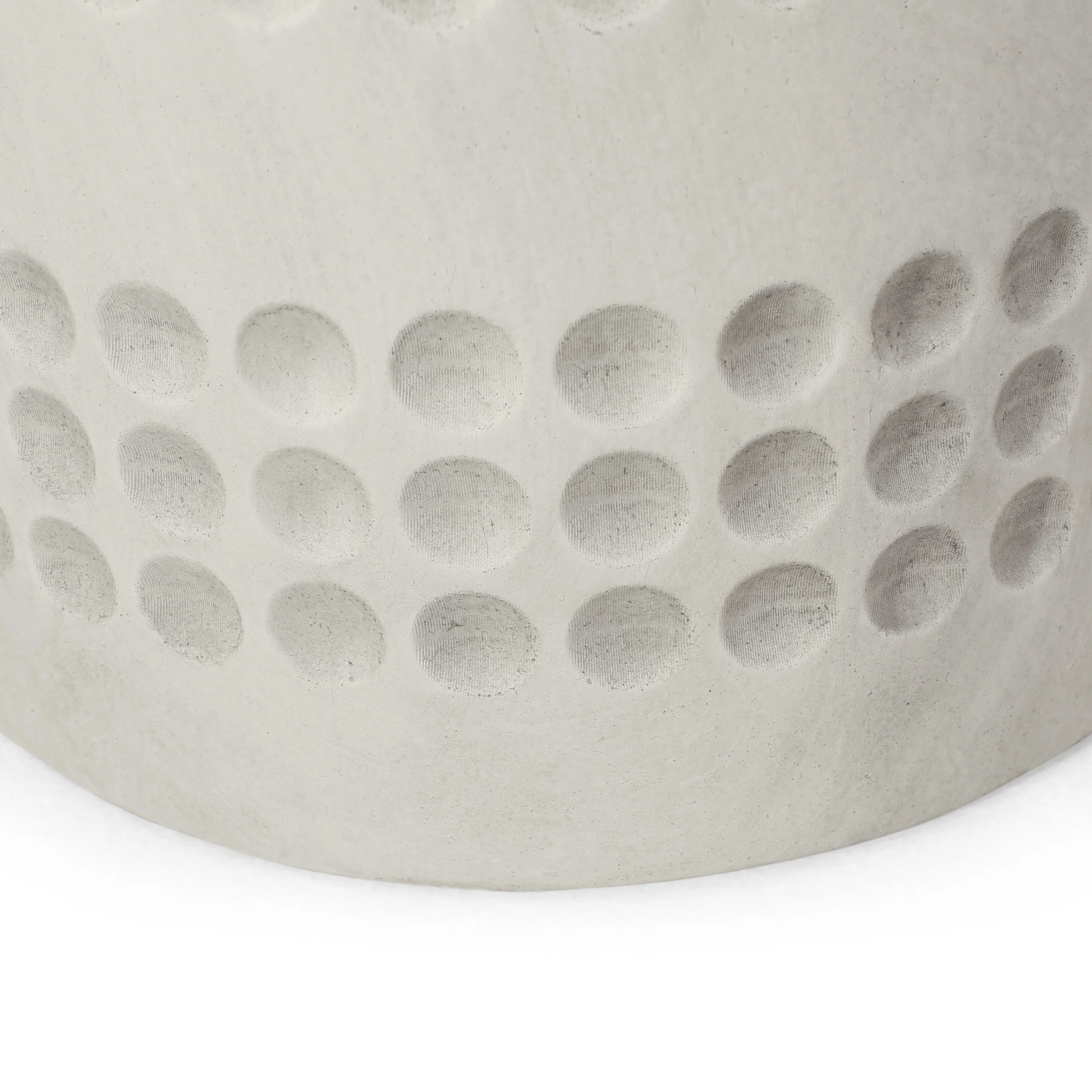 Suncook Outdoor Small and Large Cast Stone Planter Set, Antique White - furnishings