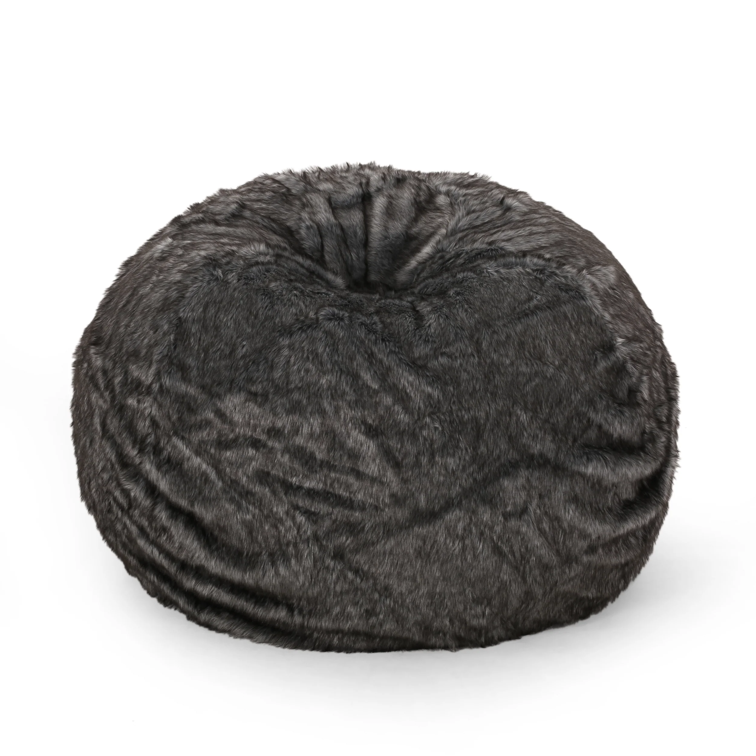Terrell Schley Modern Glam 5 Foot Short Faux Fur Bean Bag - furnishings