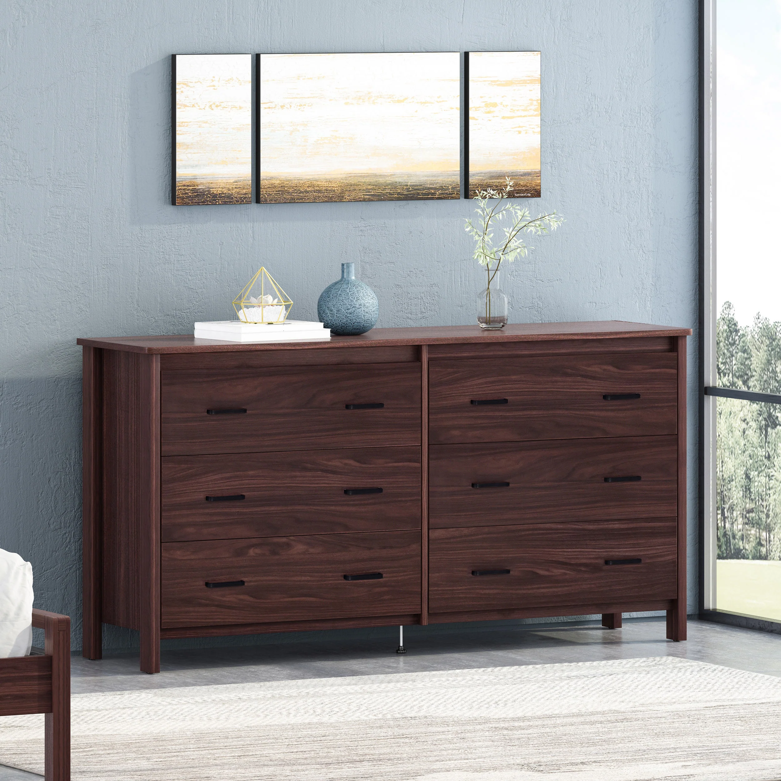 Titeca Contemporary 6 Drawer Dresser - furnishings