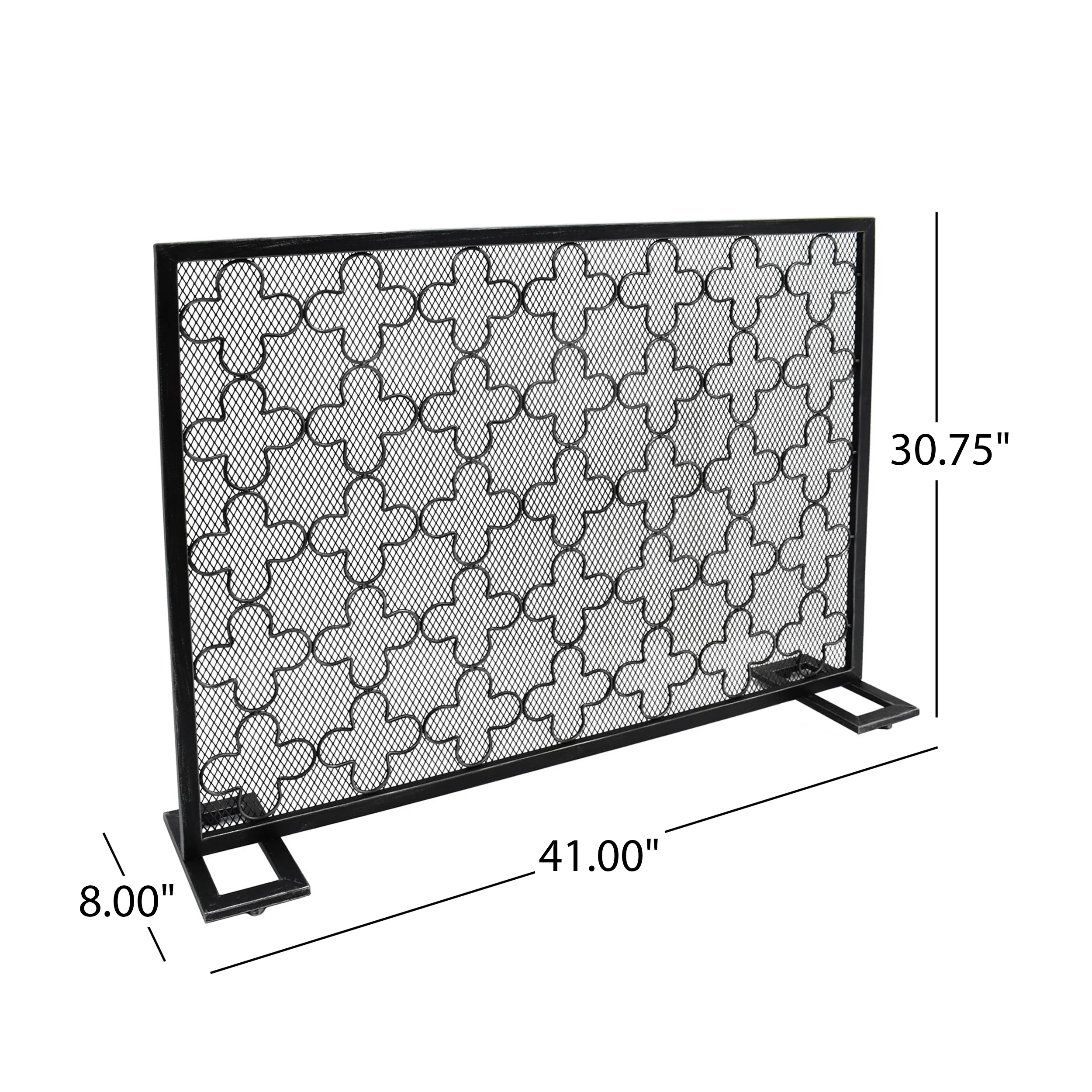 Uriah Modern Single PanelIron Firescreen - furnishings