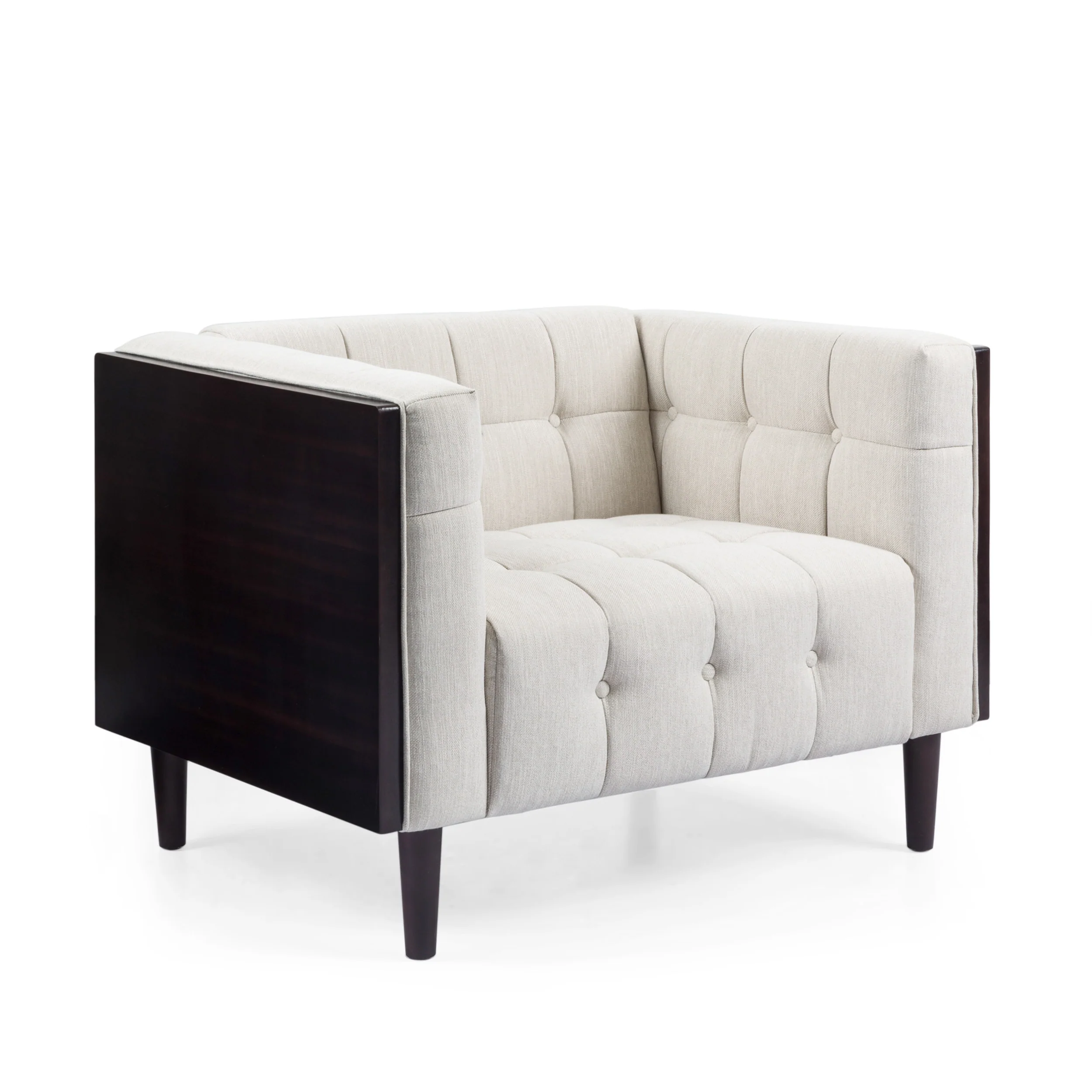 Croton Contemporary Tufted Club Chairs, Set of 2 - furnishings