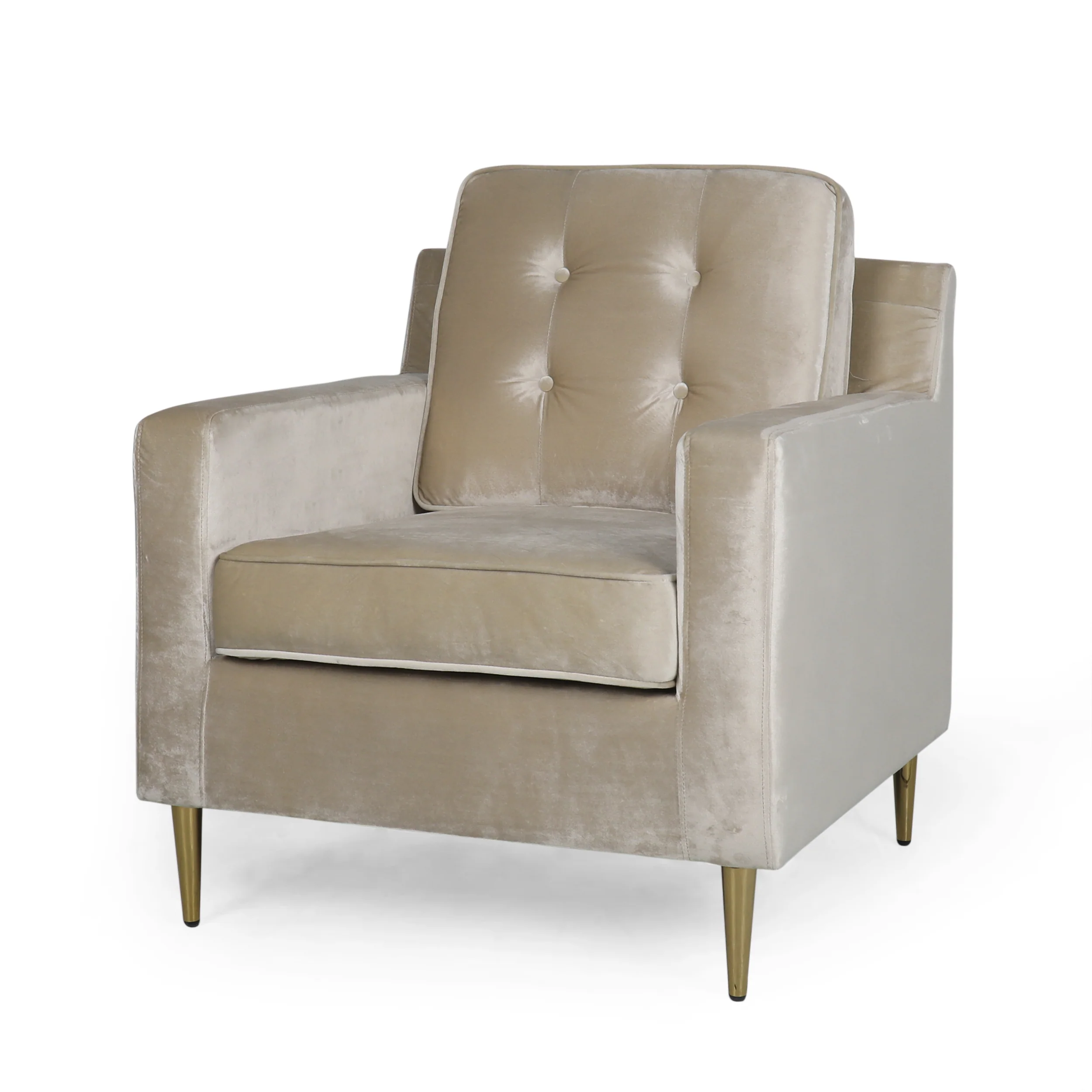 Taylea Modern Glam Tufted Velvet Club Chair - furnishings