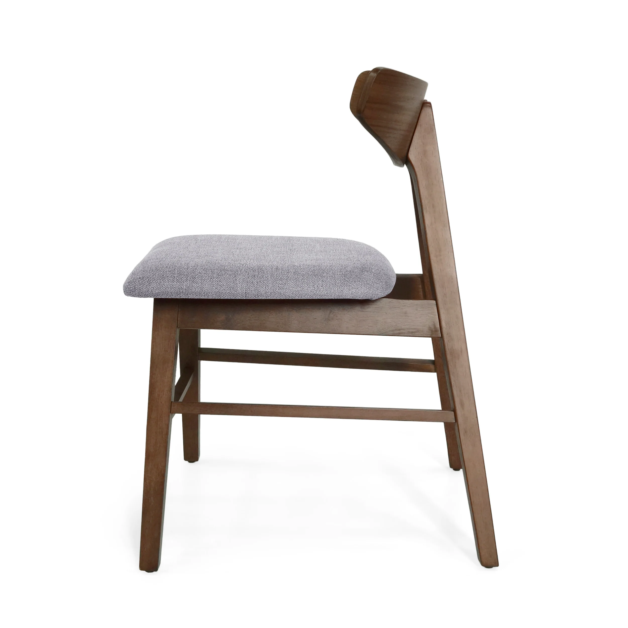 Sunapee Mid Century Modern Fabric Upholstered Wood Dining Chairs, Set of 2 - furnishings