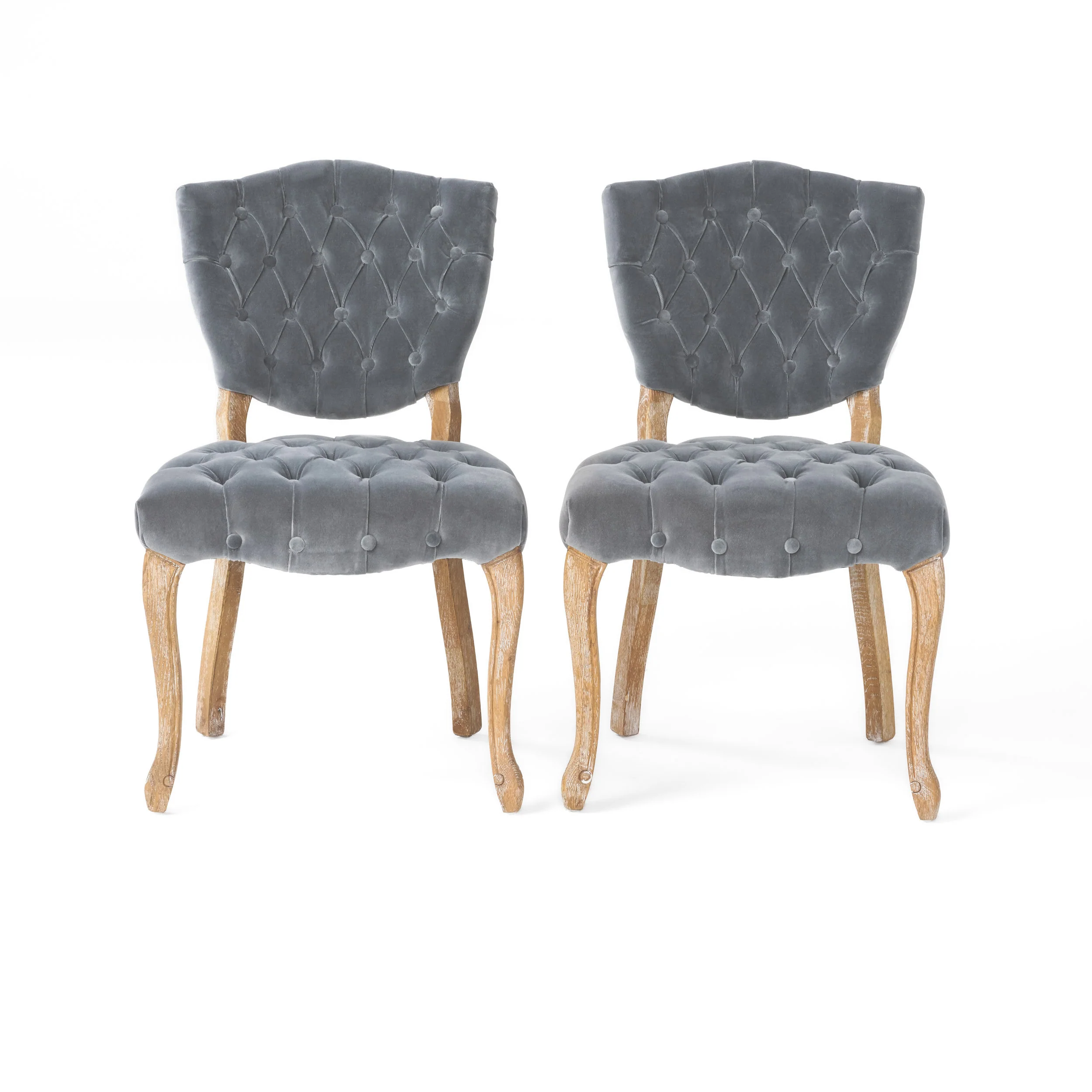 Duke Tufted Velvet Dining Chair (set of 2) - furnishings