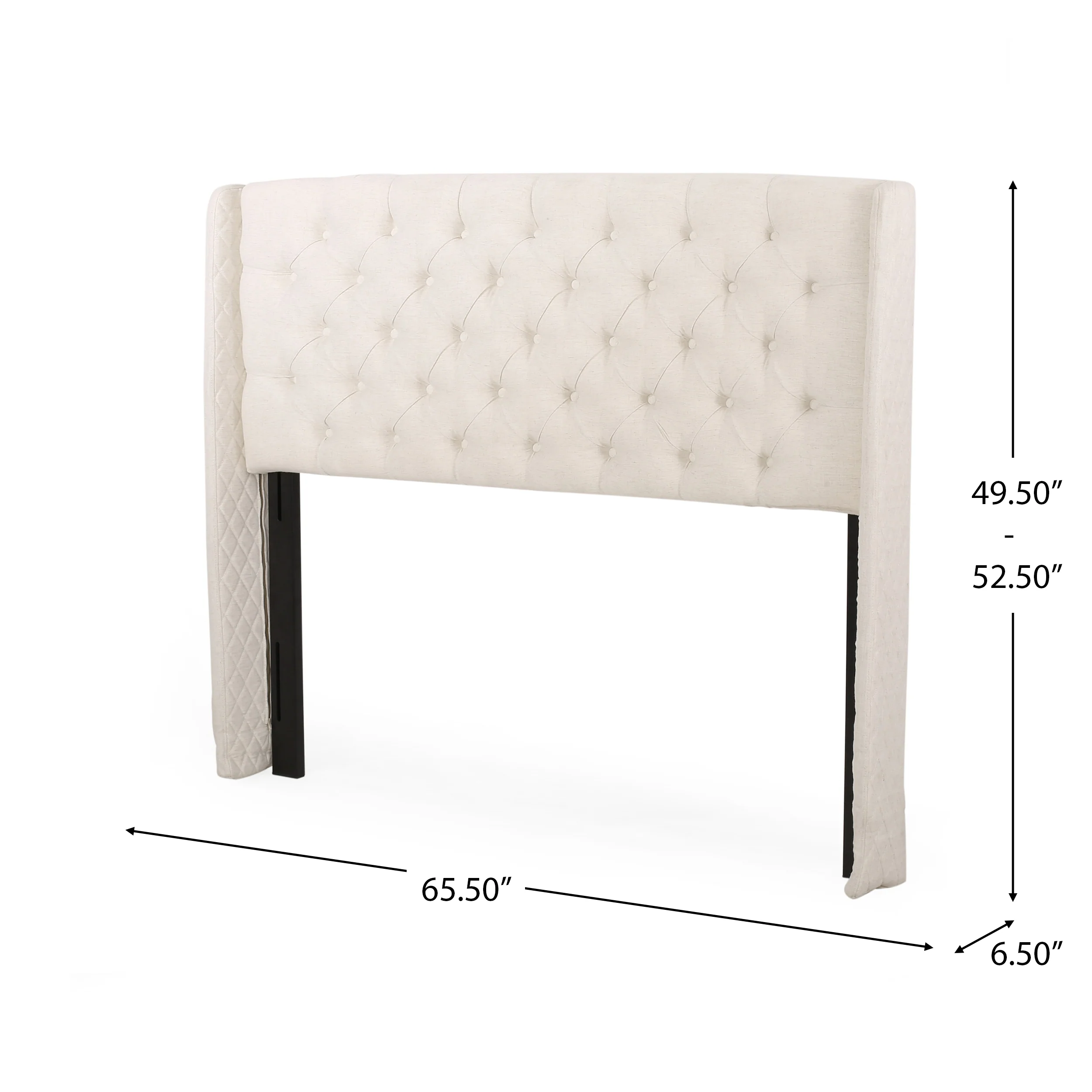 Allen Wingback Queen Tufted Fabric Headboard - furnishings