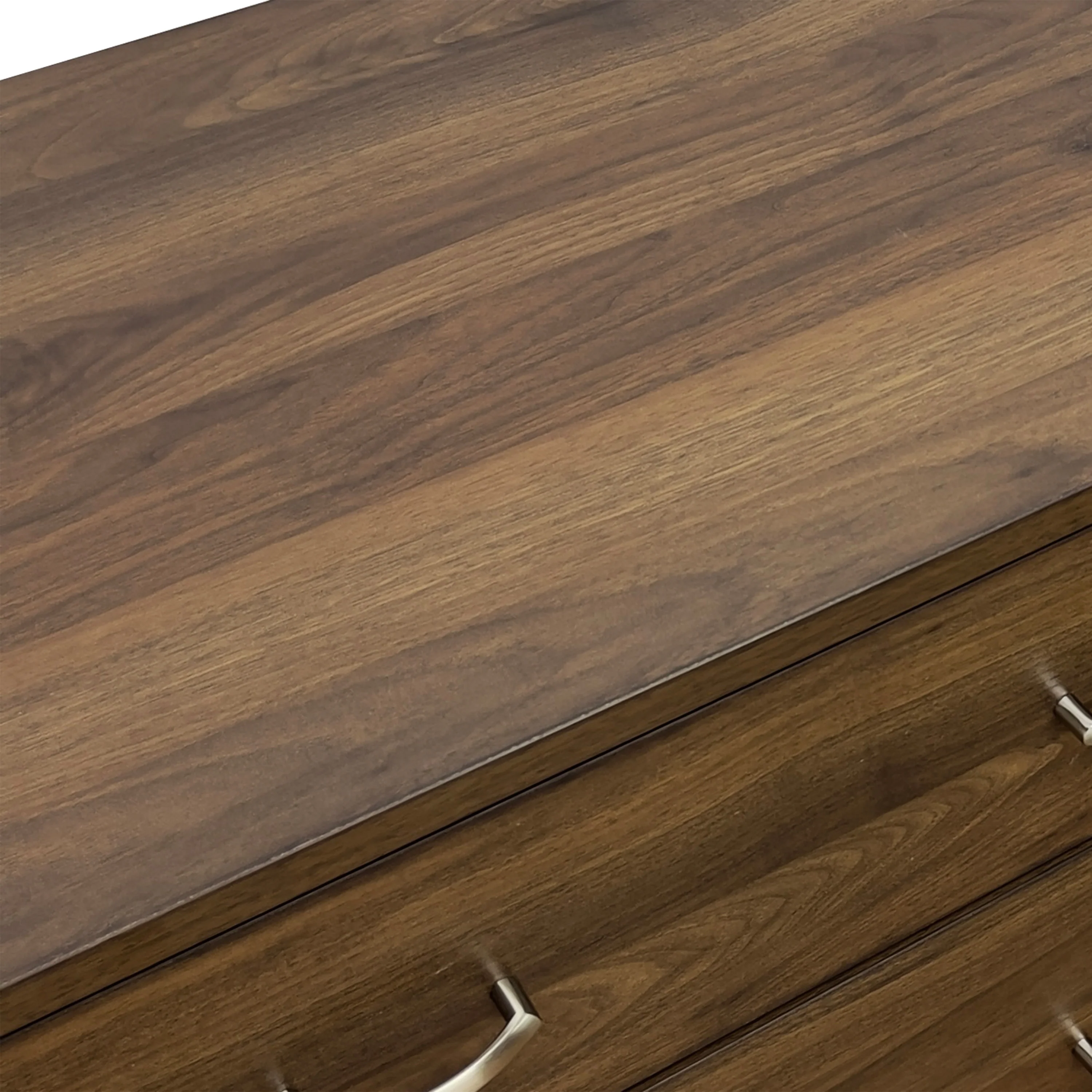 Wilbur Mid Century Wooden 3 Piece Double Dresser and Nightstand Bedroom Set - furnishings