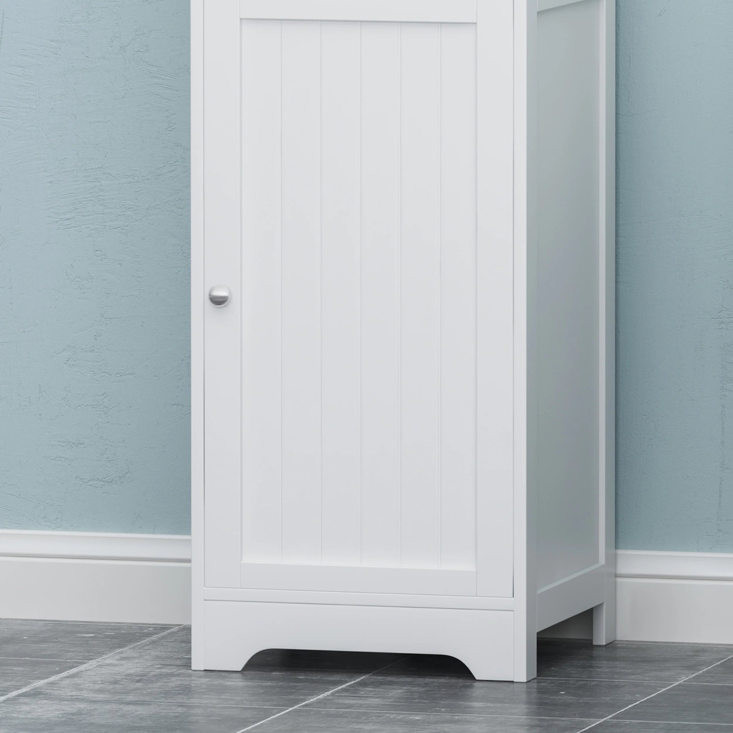 Bakari Contemporary Free Standing Linen Tower Storage Bathroom Cabinet - furnishings