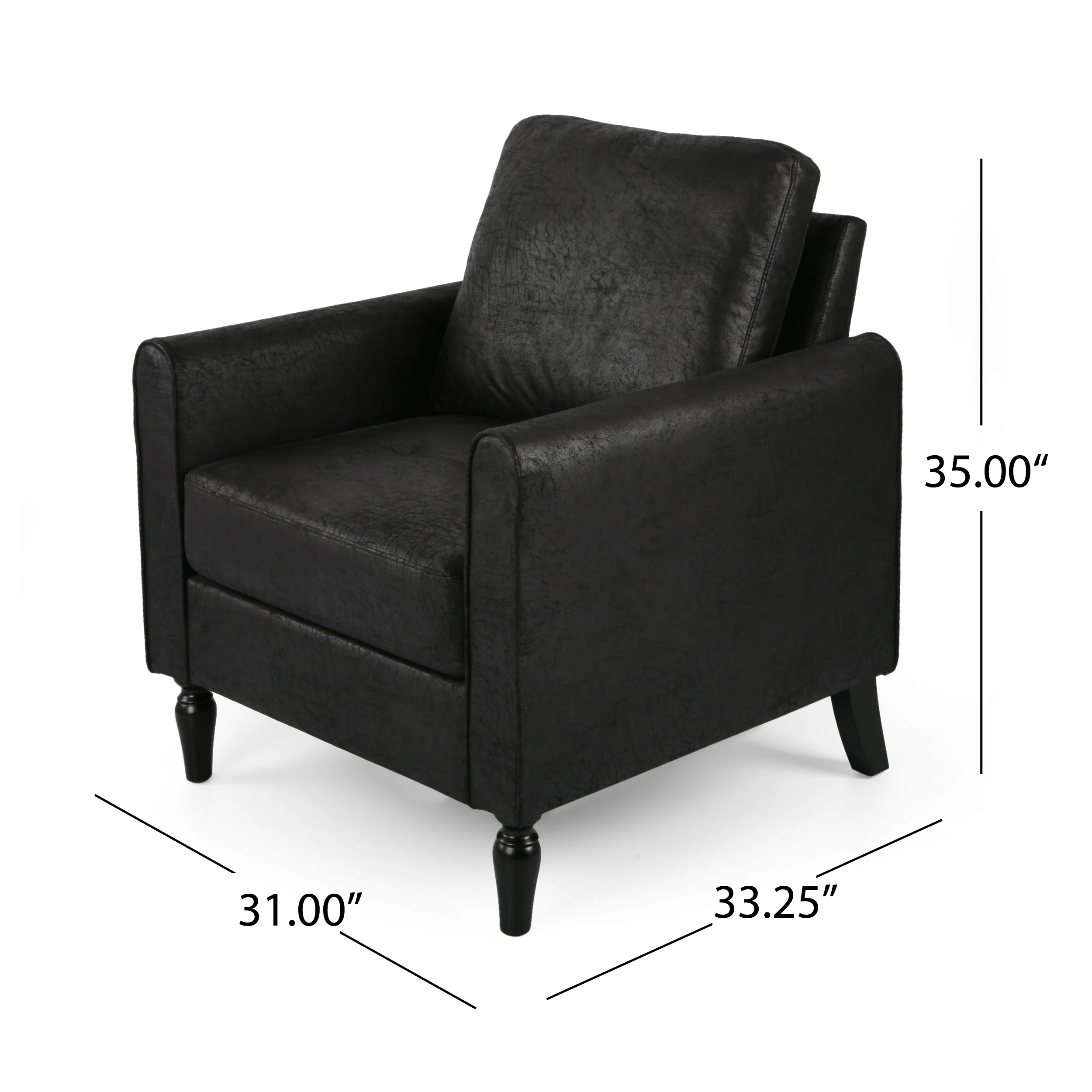 Xyan Contemporary Club Chair with Plush Microfiber Cushions - furnishings