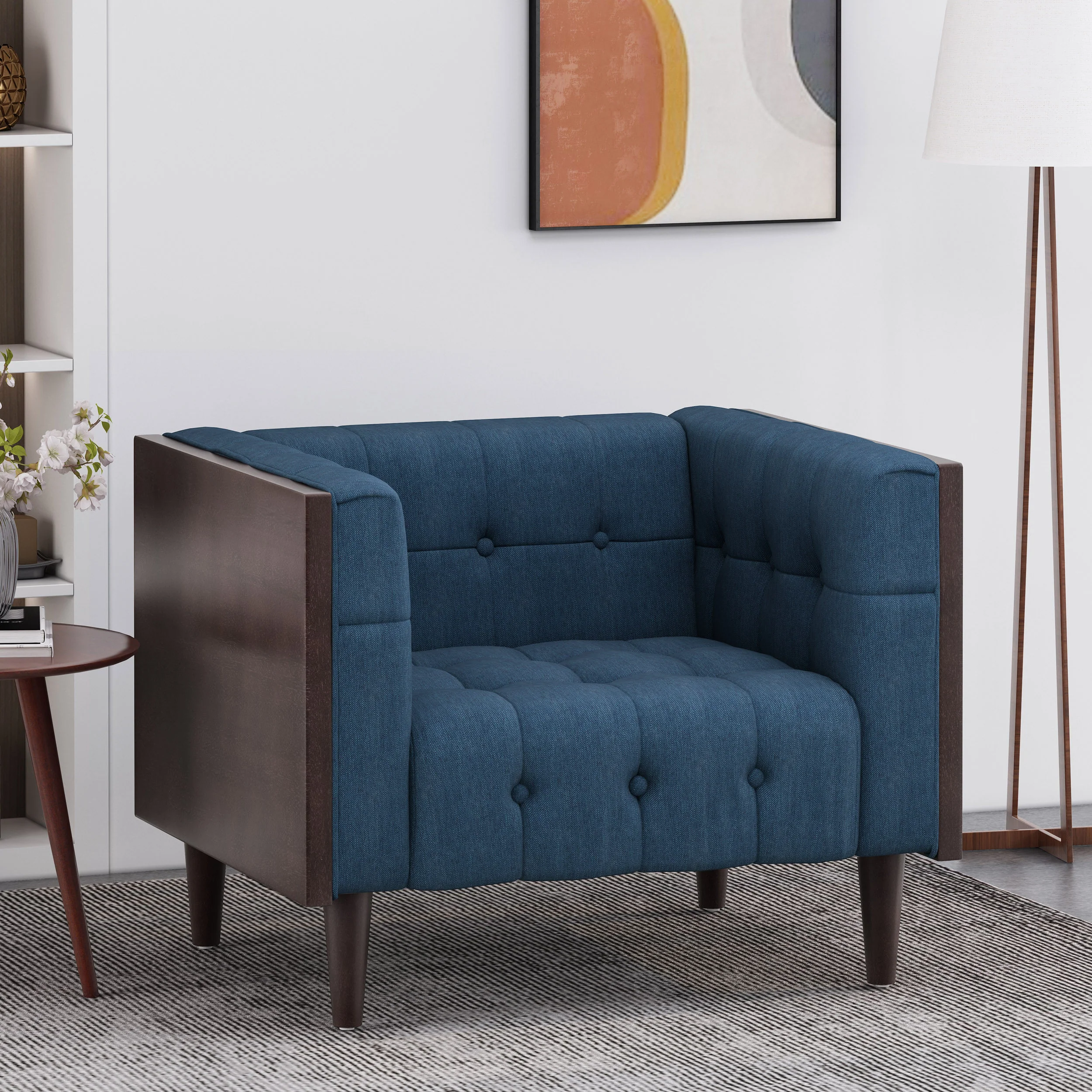 Croton Contemporary Tufted Club Chair - furnishings