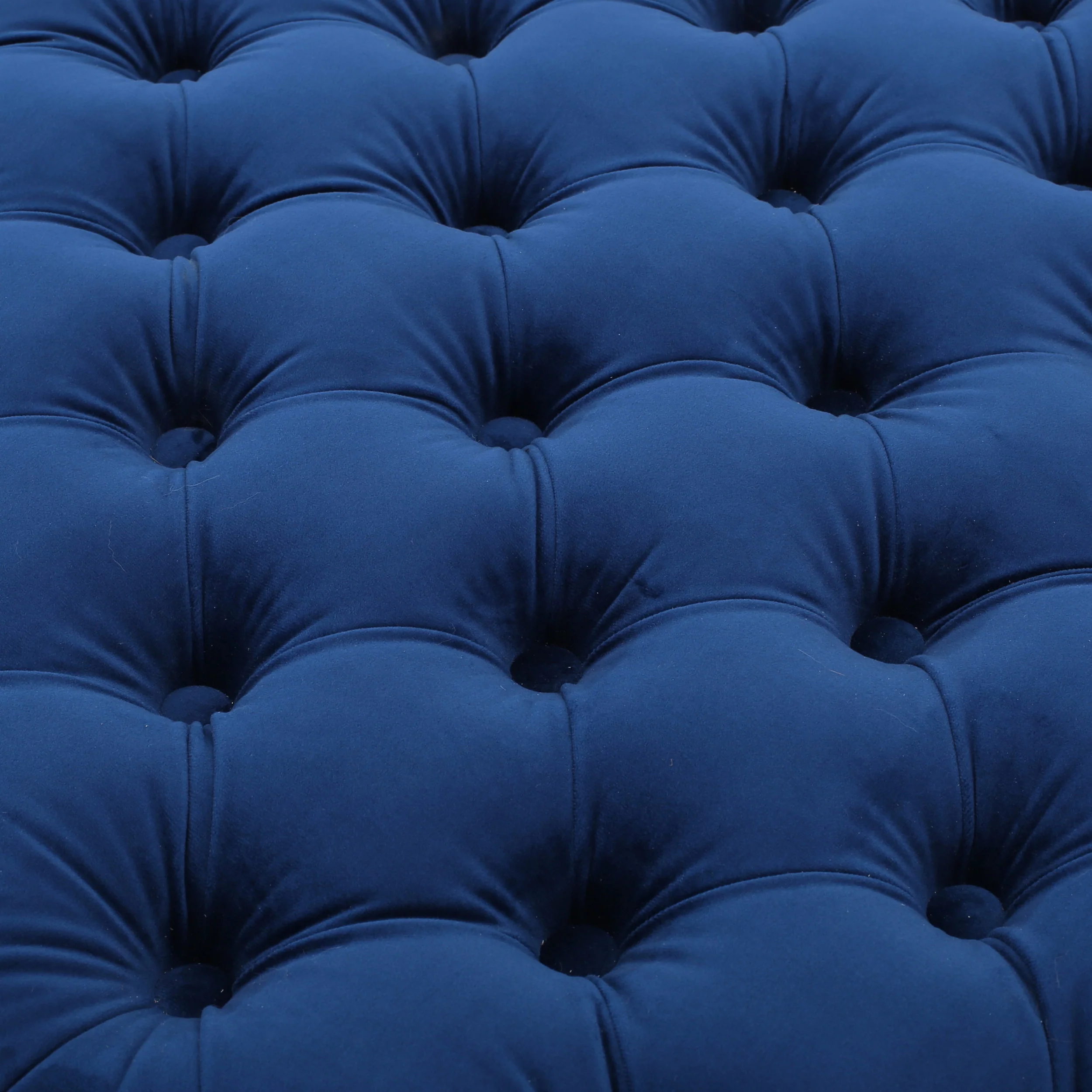 Provence Tufted New Velvet Fabric Ottoman Pouf - furnishings