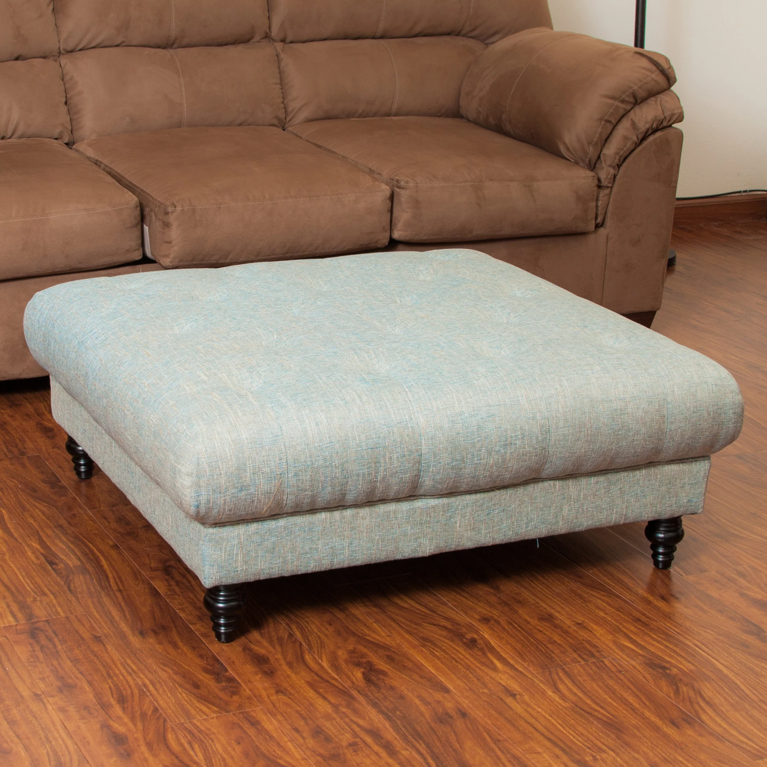 Parisian Tufted Fabric Square Ottoman Coffee Table - furnishings