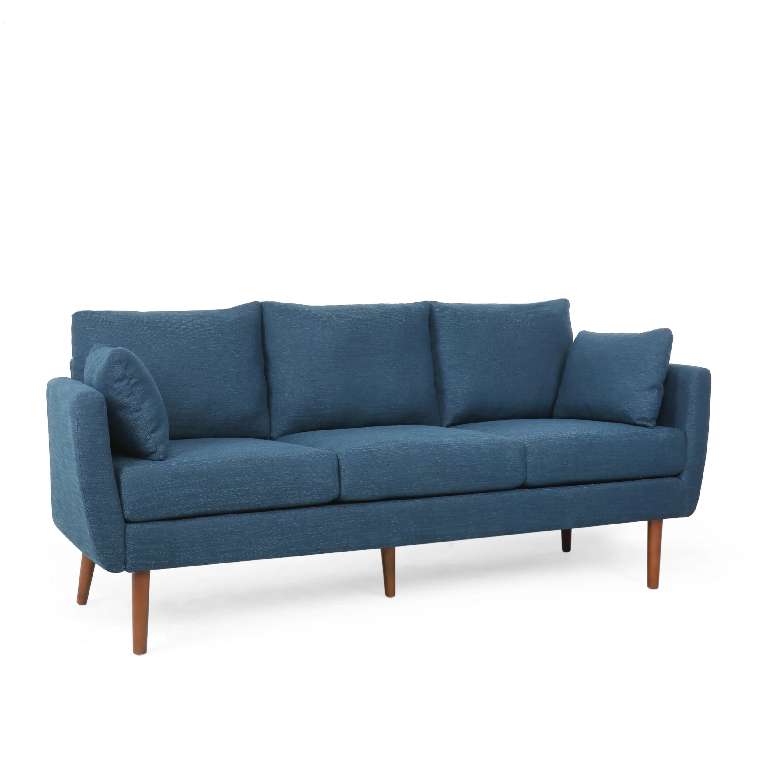 Wadleigh Contemporary Fabric Pillow Back 3 Seater Sofa - furnishings