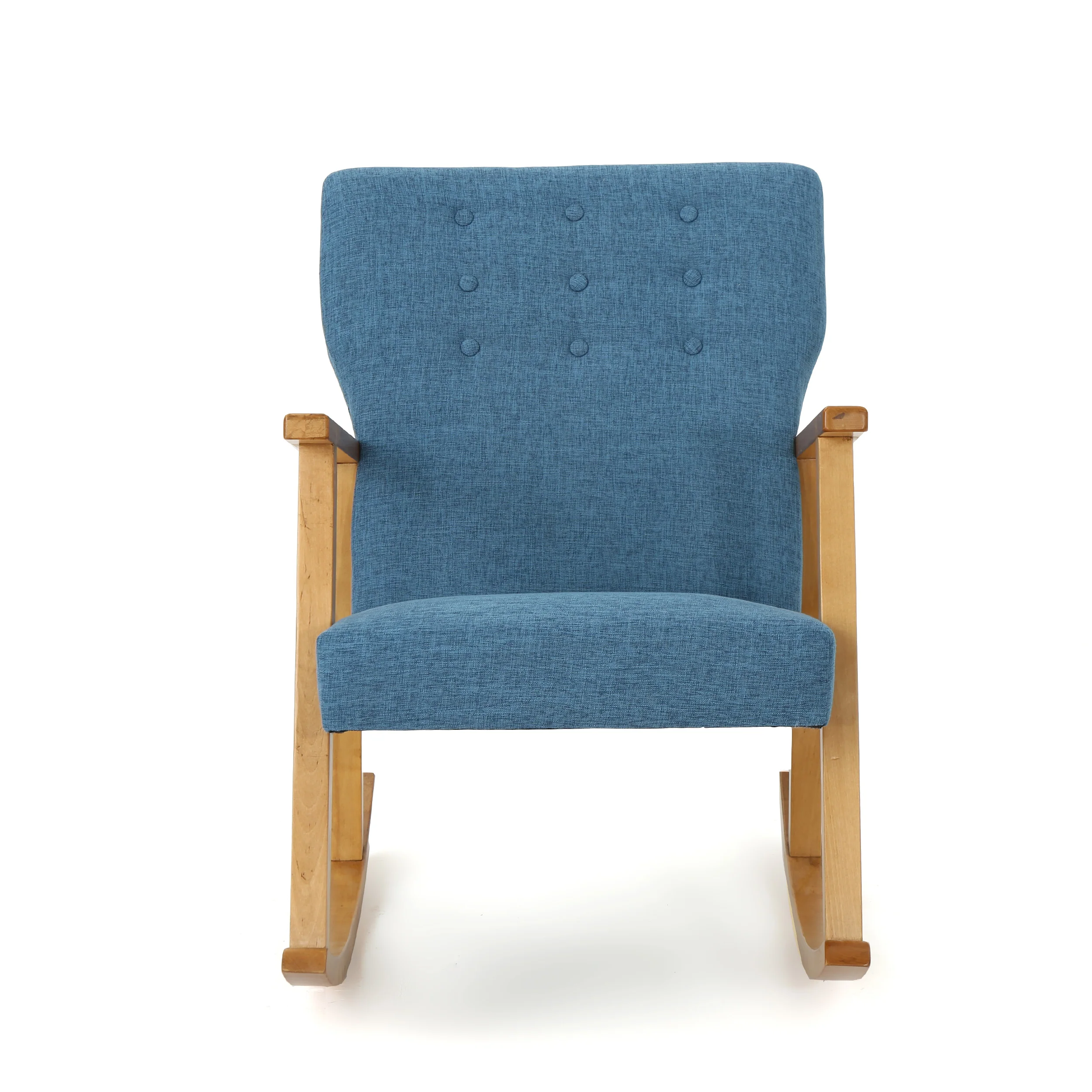 Hank Mid Century Modern Fabric Rocking Chair - furnishings