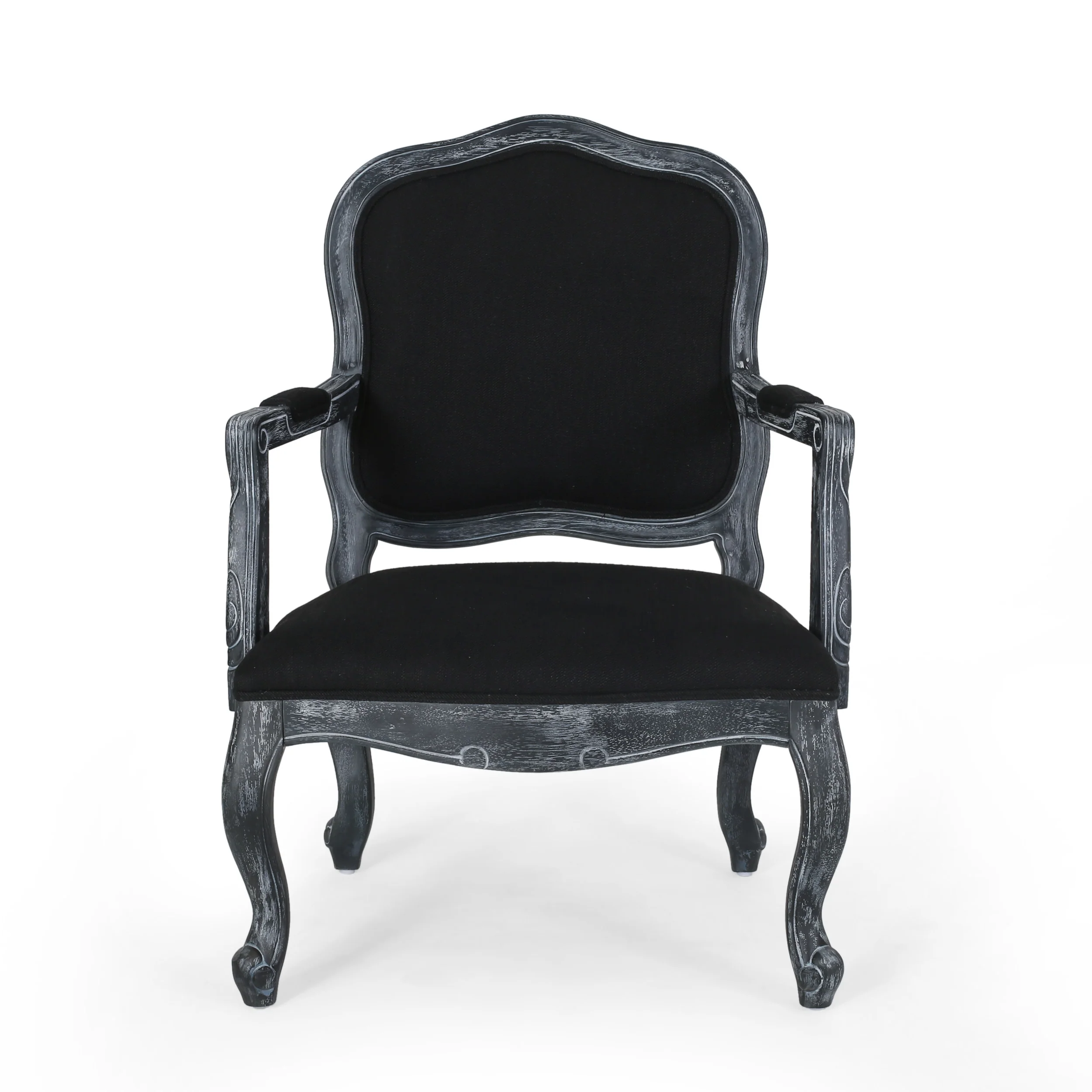 Stene French Country Wood Upholstered Dining Armchair - furnishings
