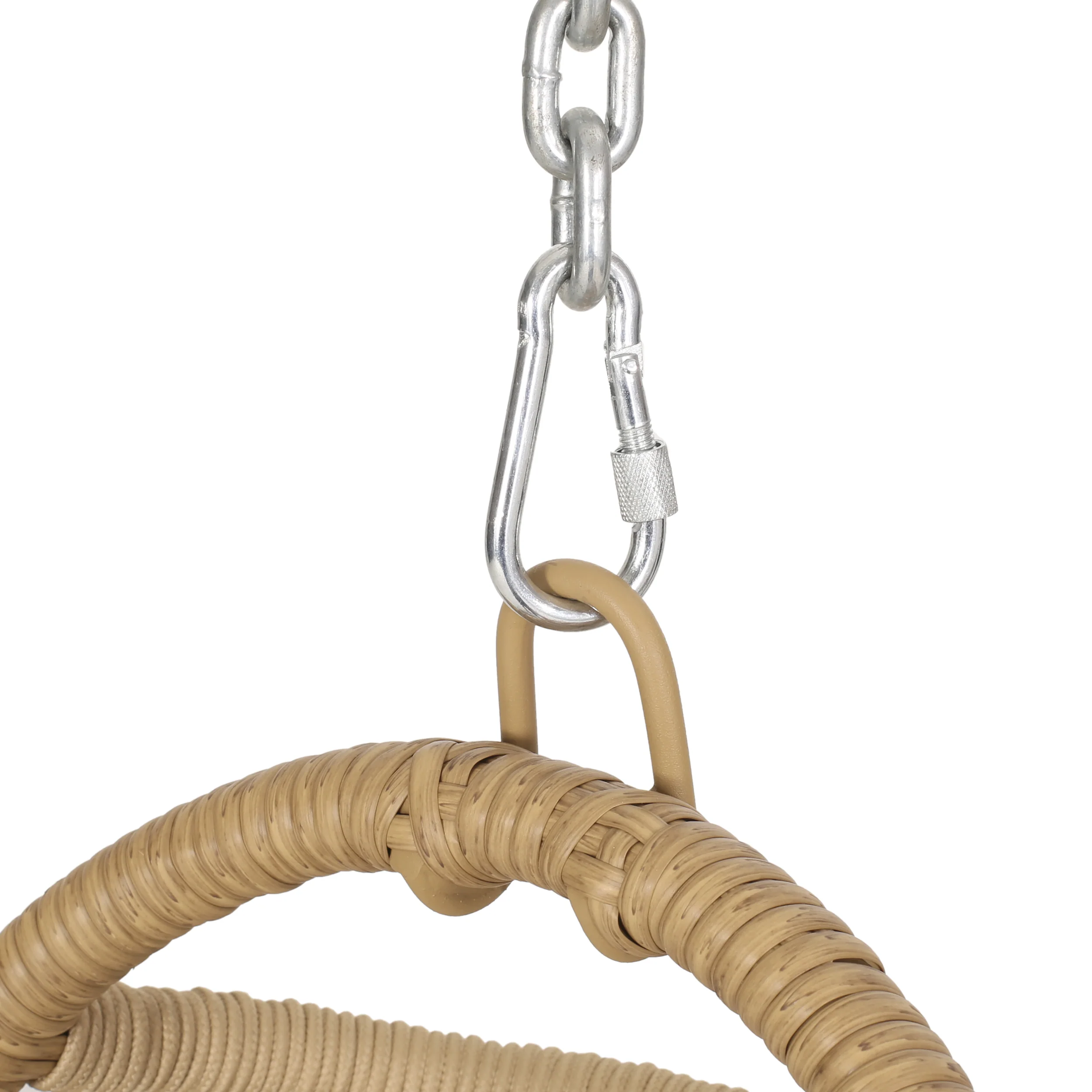 Coloma Outdoor Wicker and Rope Foldable Hanging Chair with Stand - furnishings