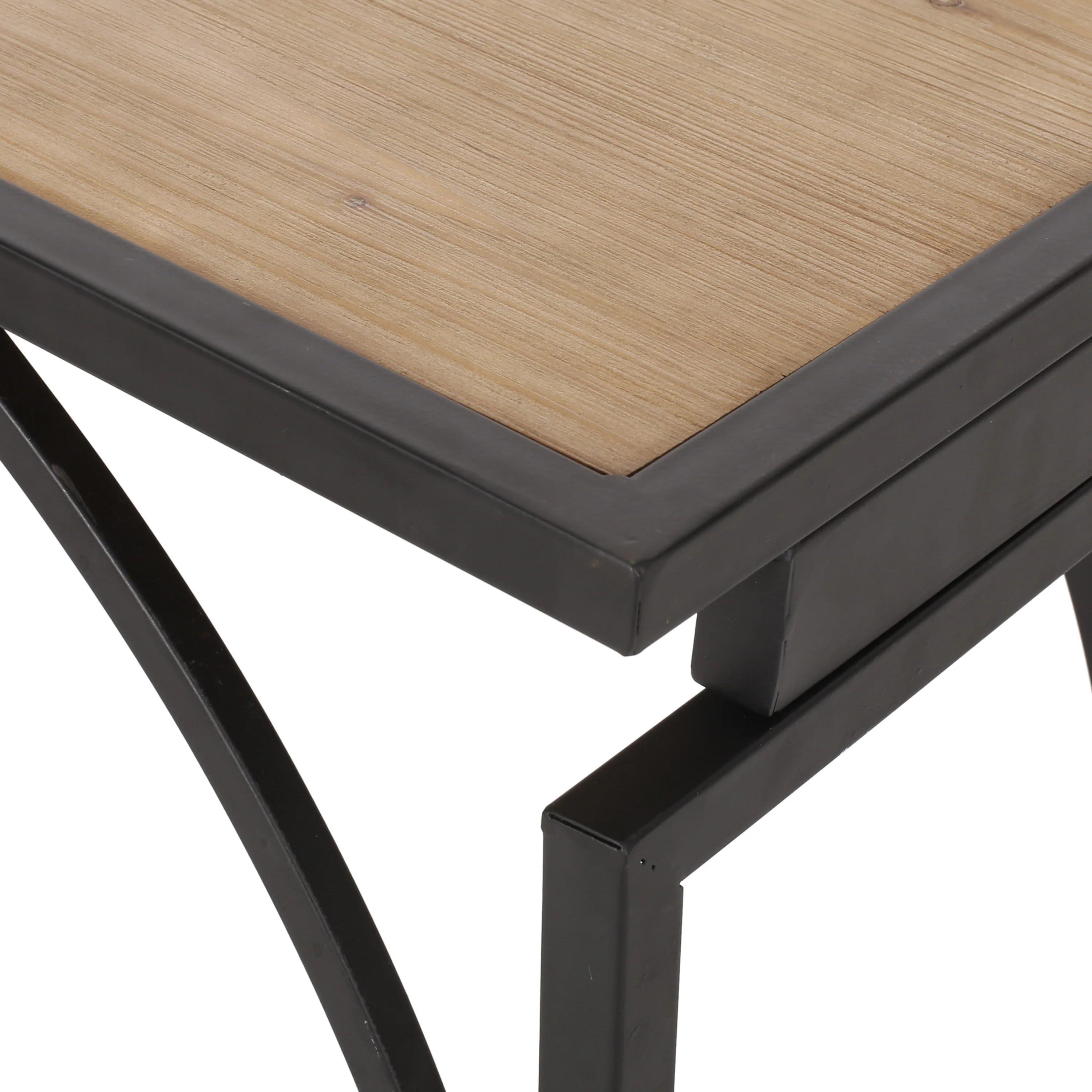 Catileya Modern Industrial C-Shaped End Table - furnishings