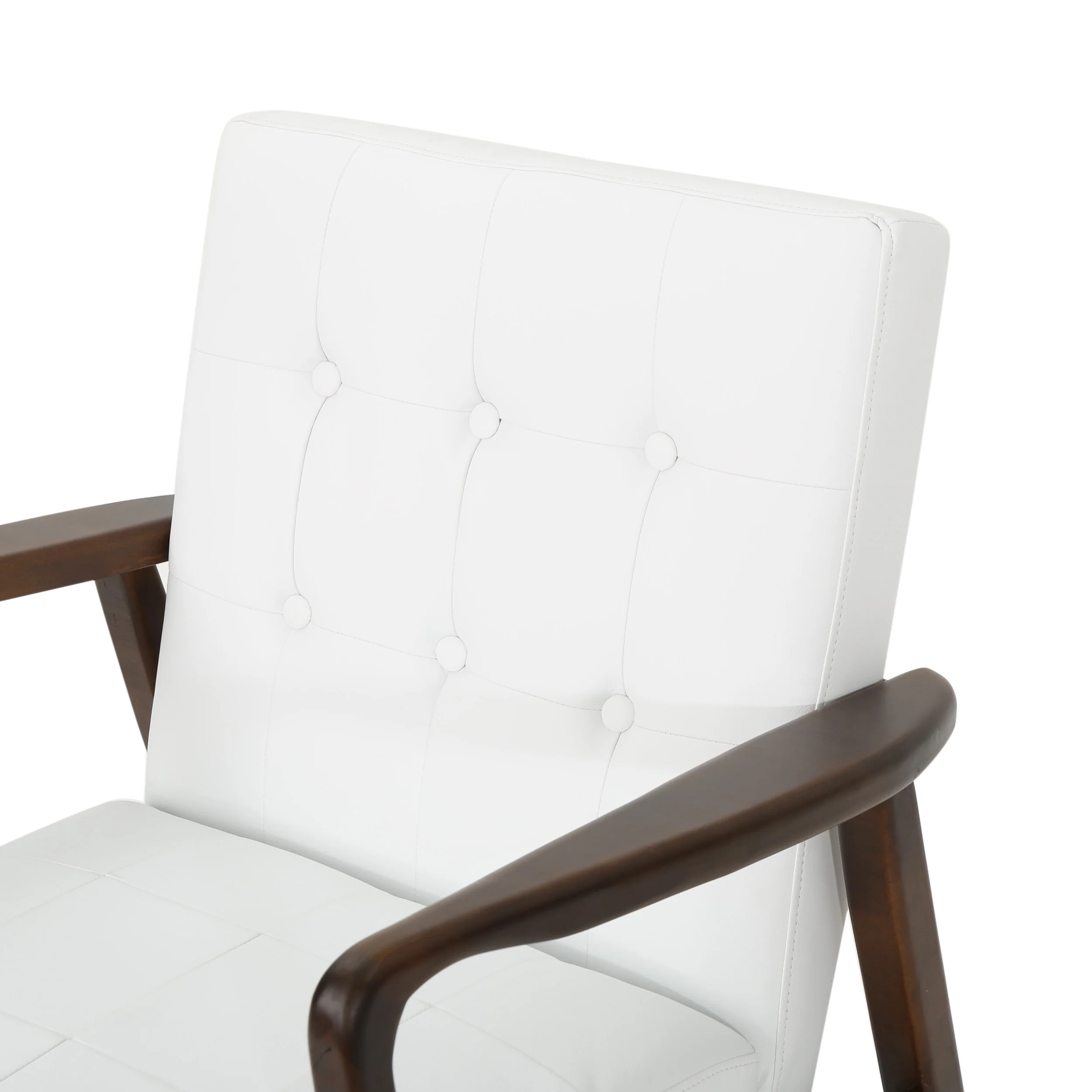 Callisto Mid Century Modern Leather Club Chair - furnishings