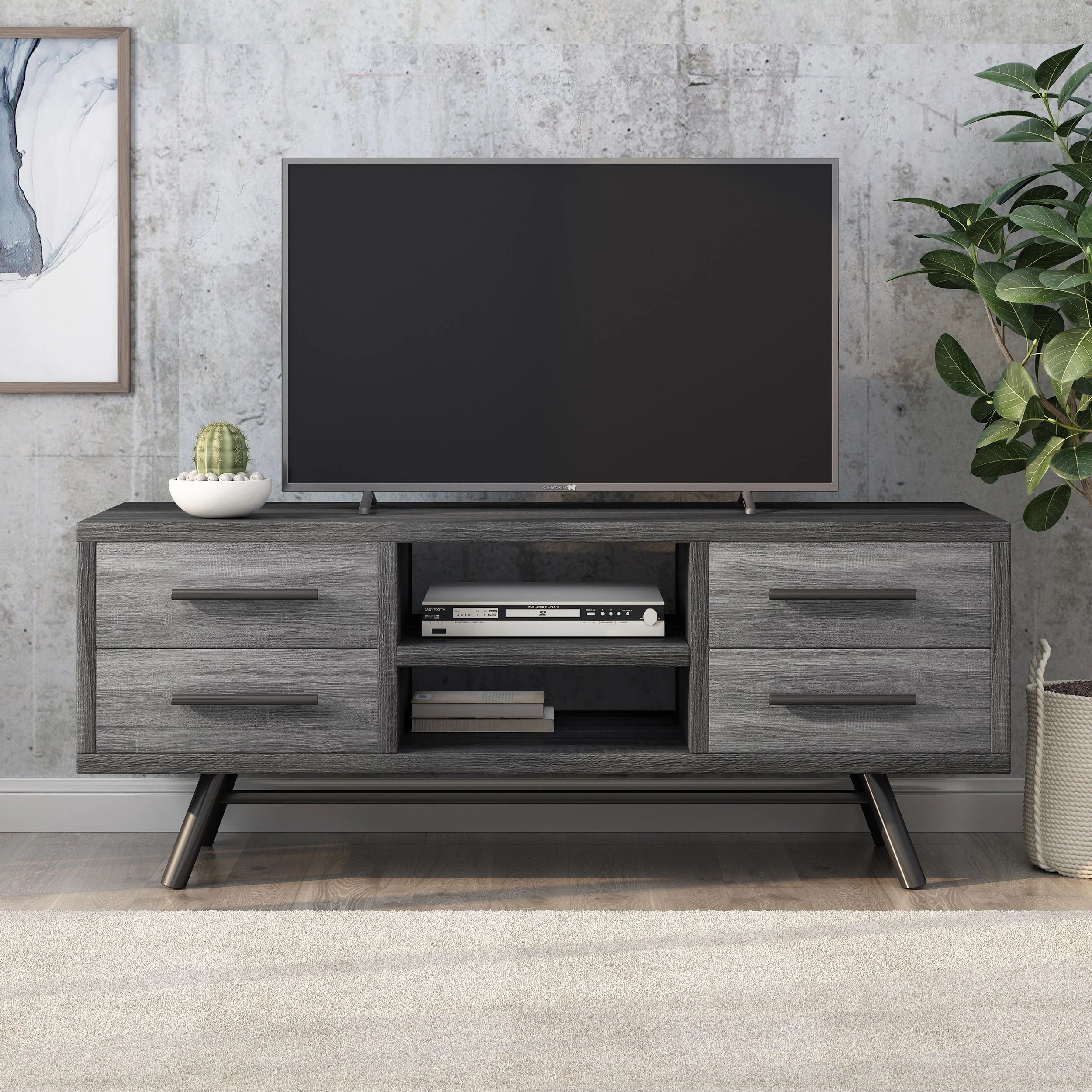 Amariana Mid-Century Modern TV Stand with Storage - furnishings