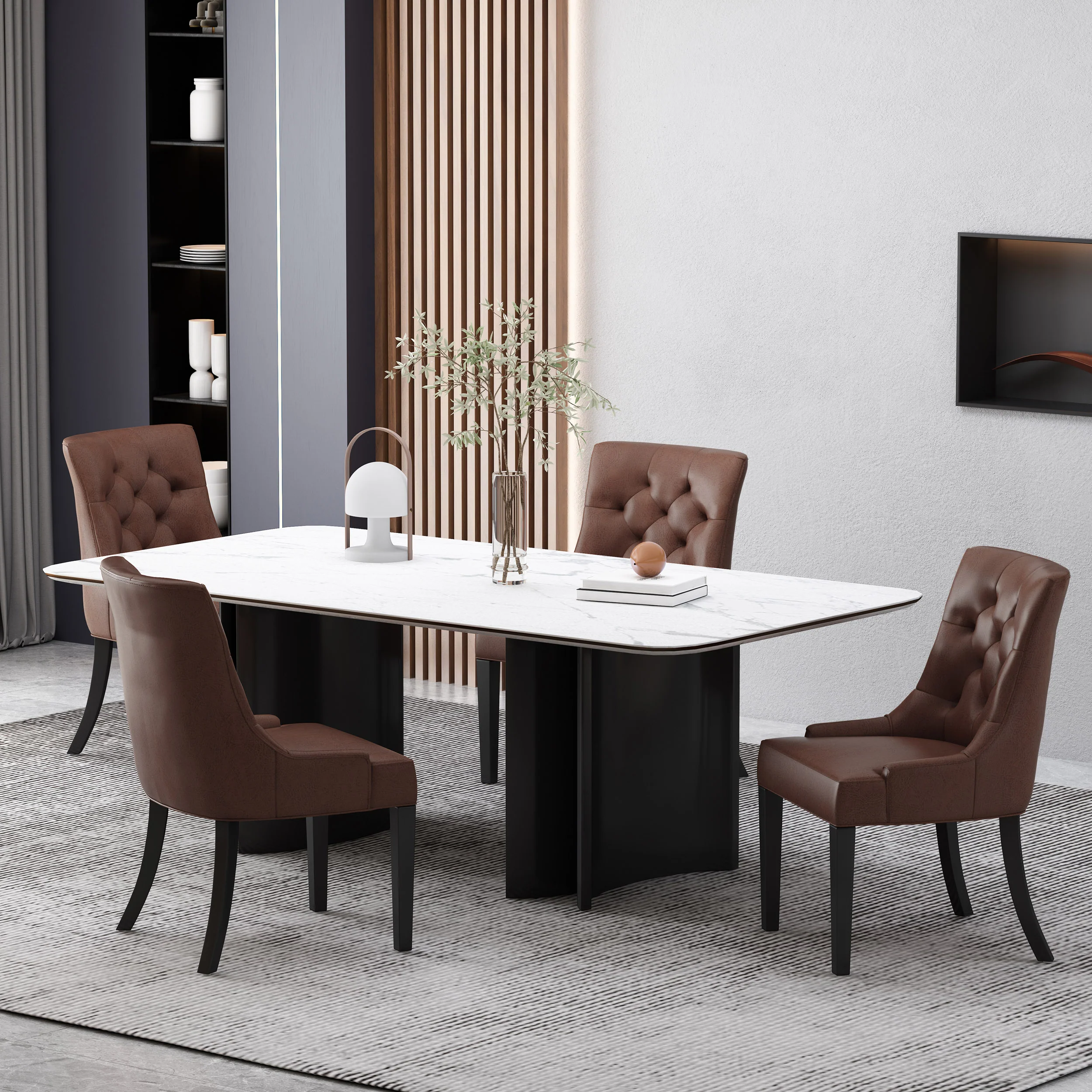 Maggie Contemporary Tufted Dining Chairs, Set of 4 - furnishings