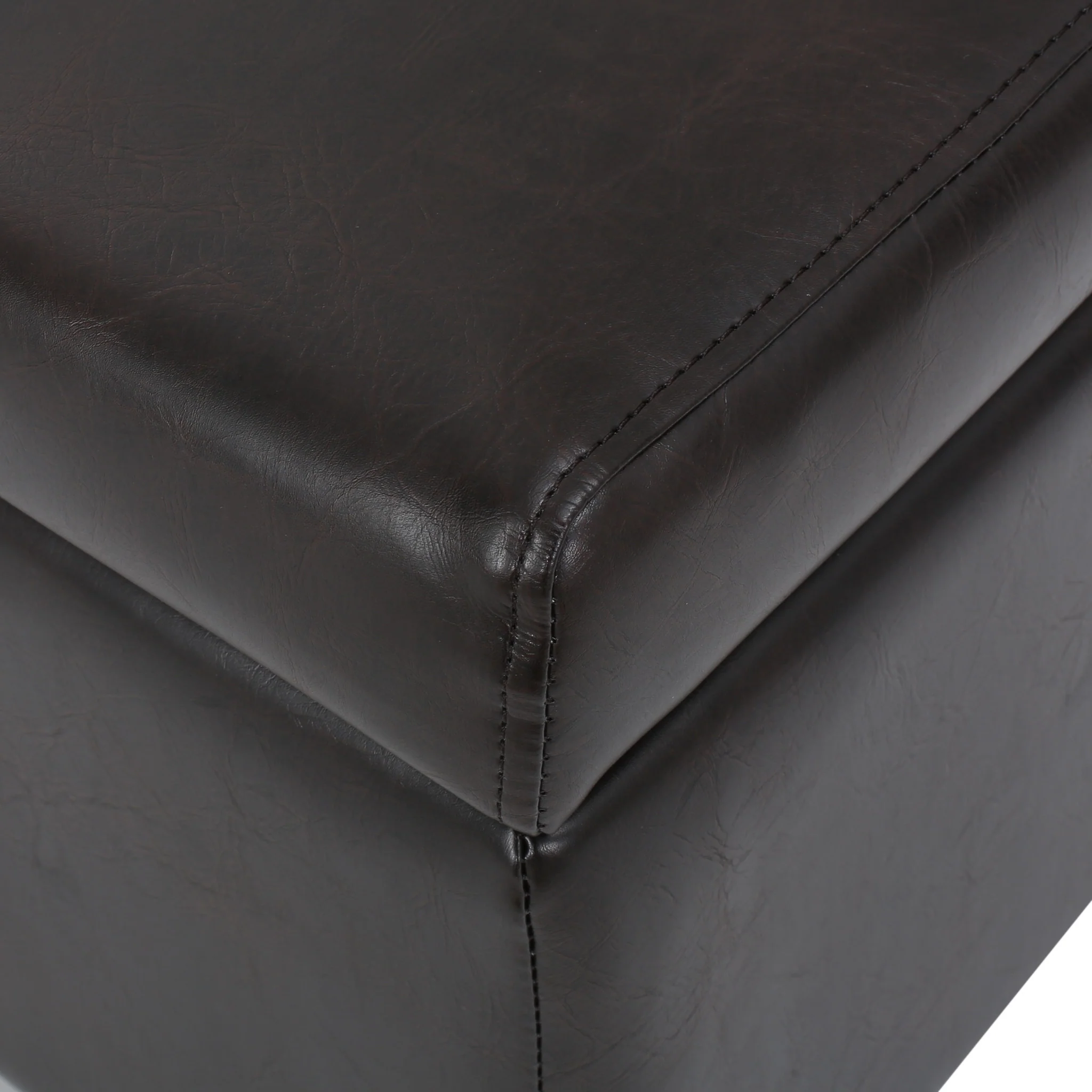 Brianna Rectangle Leather Storage Ottoman Bench - furnishings