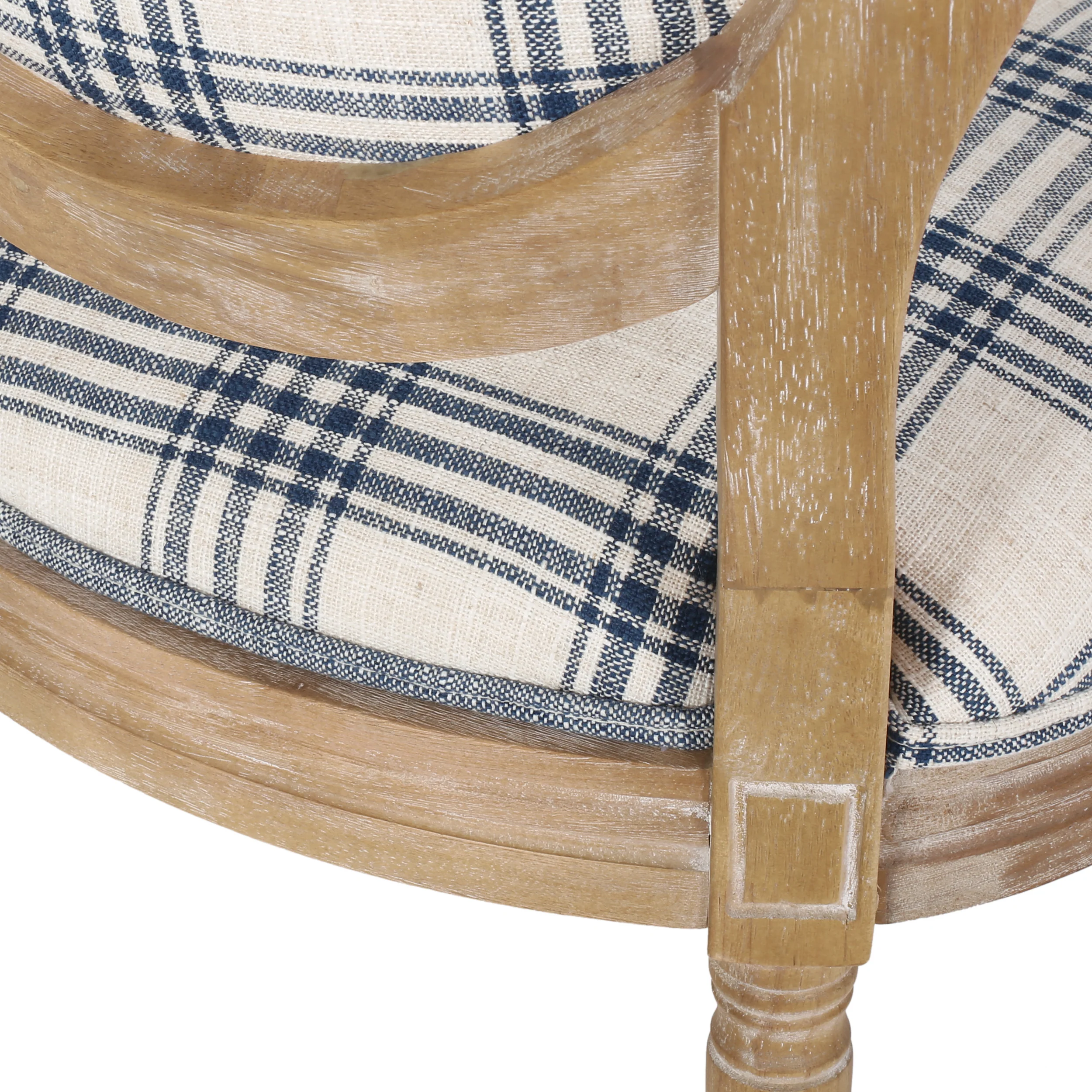 Naclerio French Country Fabric Upholstered Wood 5 Piece Dining Set - furnishings