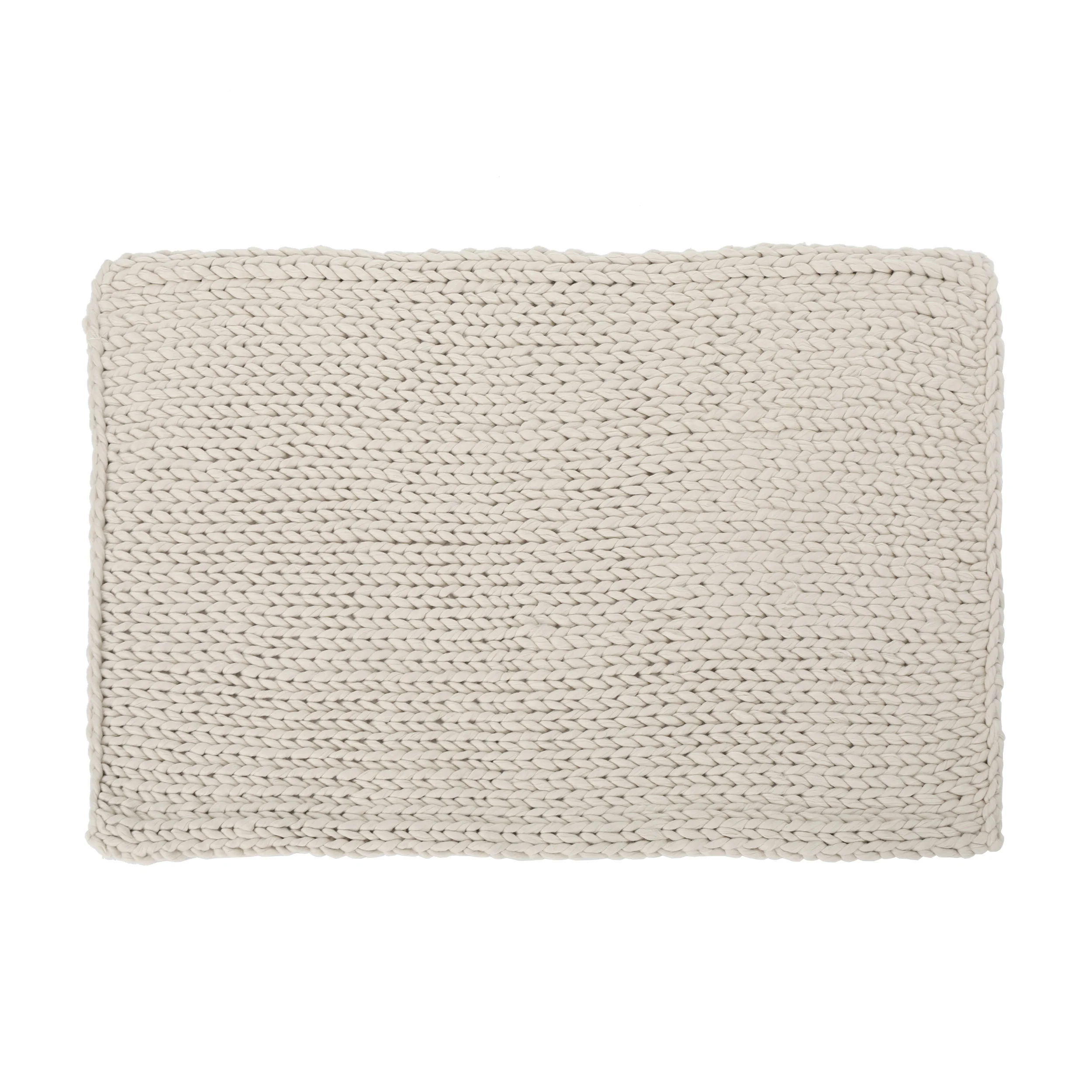 Jacqueline Modern Knit Stitch Fabric Rectangle Throw Blanket - furnishings
