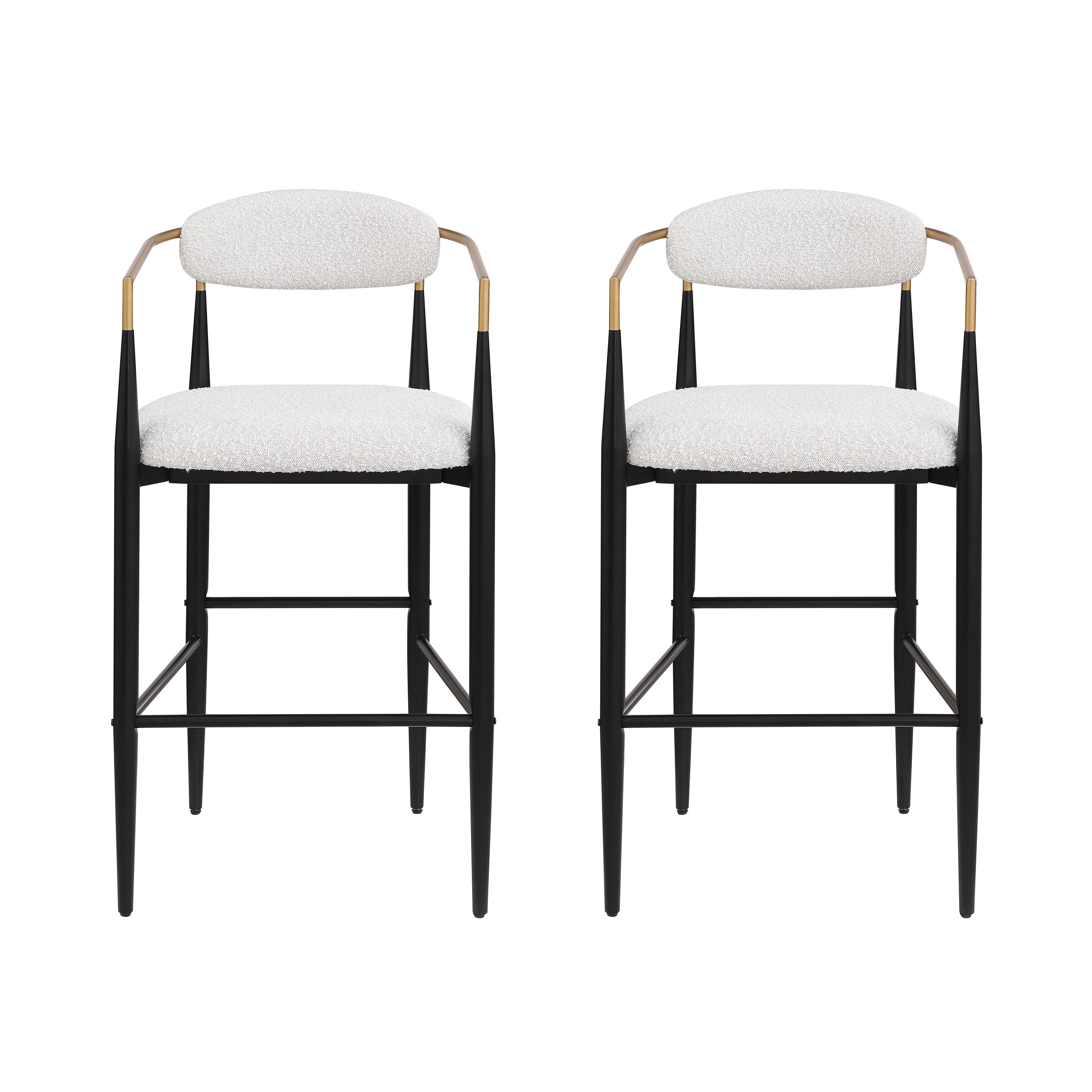 Camas Zephyr Indoor Fabric Barstool Set of 2 - furnishings
