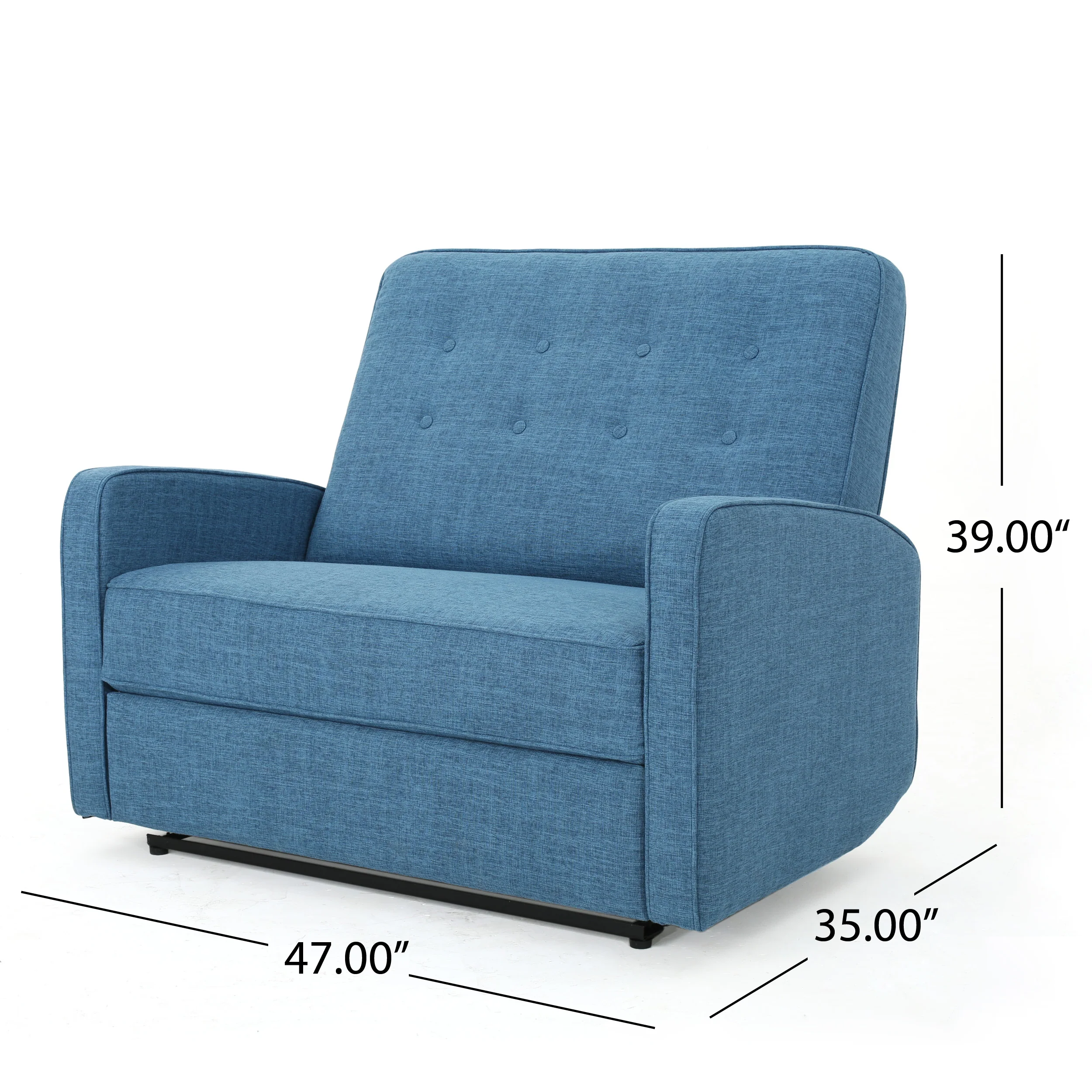 Callade Buttoned Fabric Reclining Loveseat - furnishings