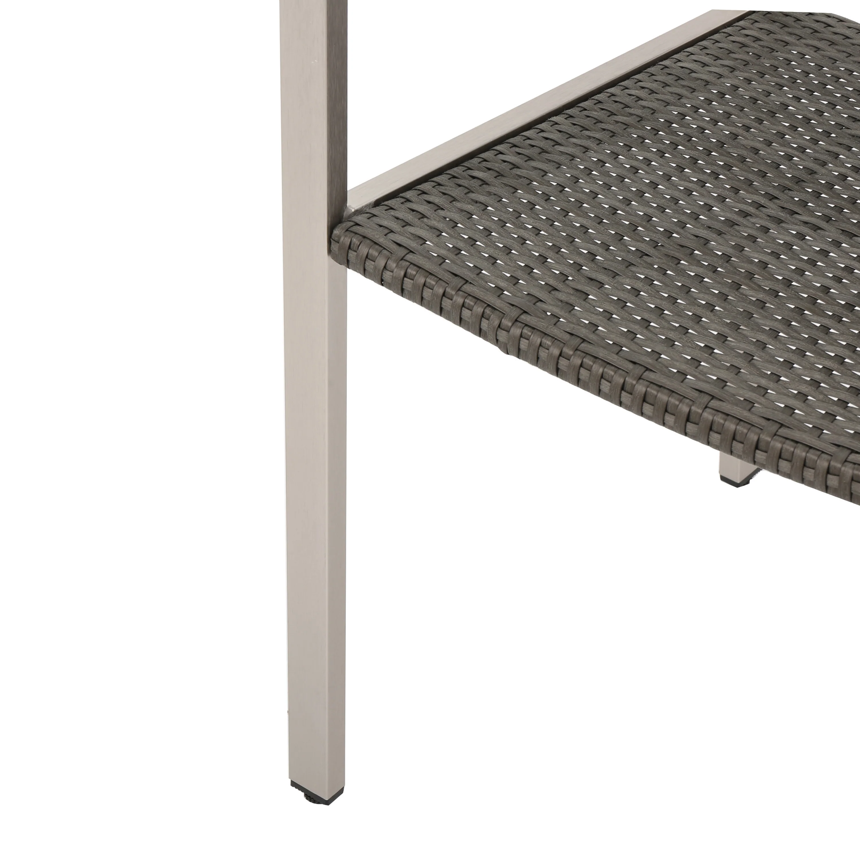 Coral Bay Outdoor 7Pc Grey Aluminum Dining Set w/ Glass Table Top - furnishings